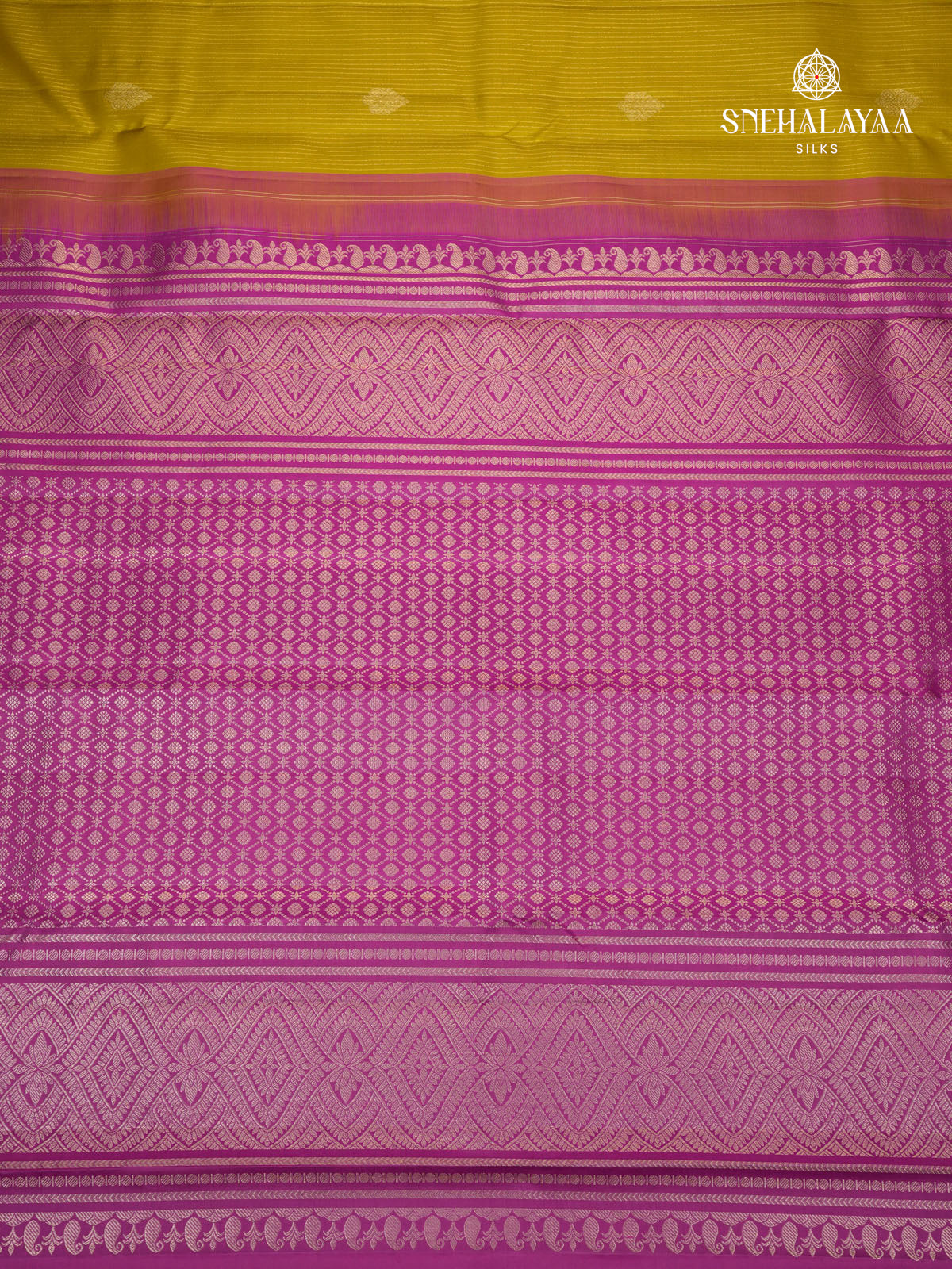 Mustard Yellow Kanjivaram Silk Saree