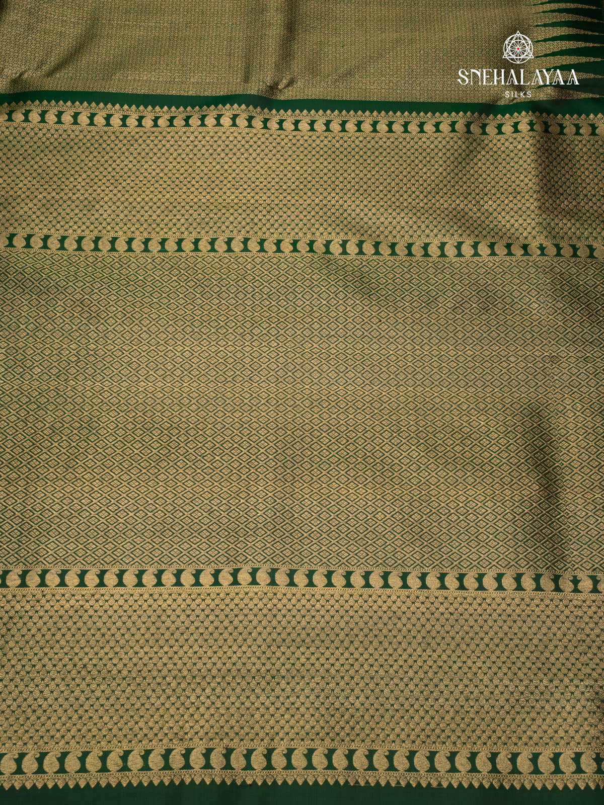 Bottle Green Kanjivaram Silk Saree