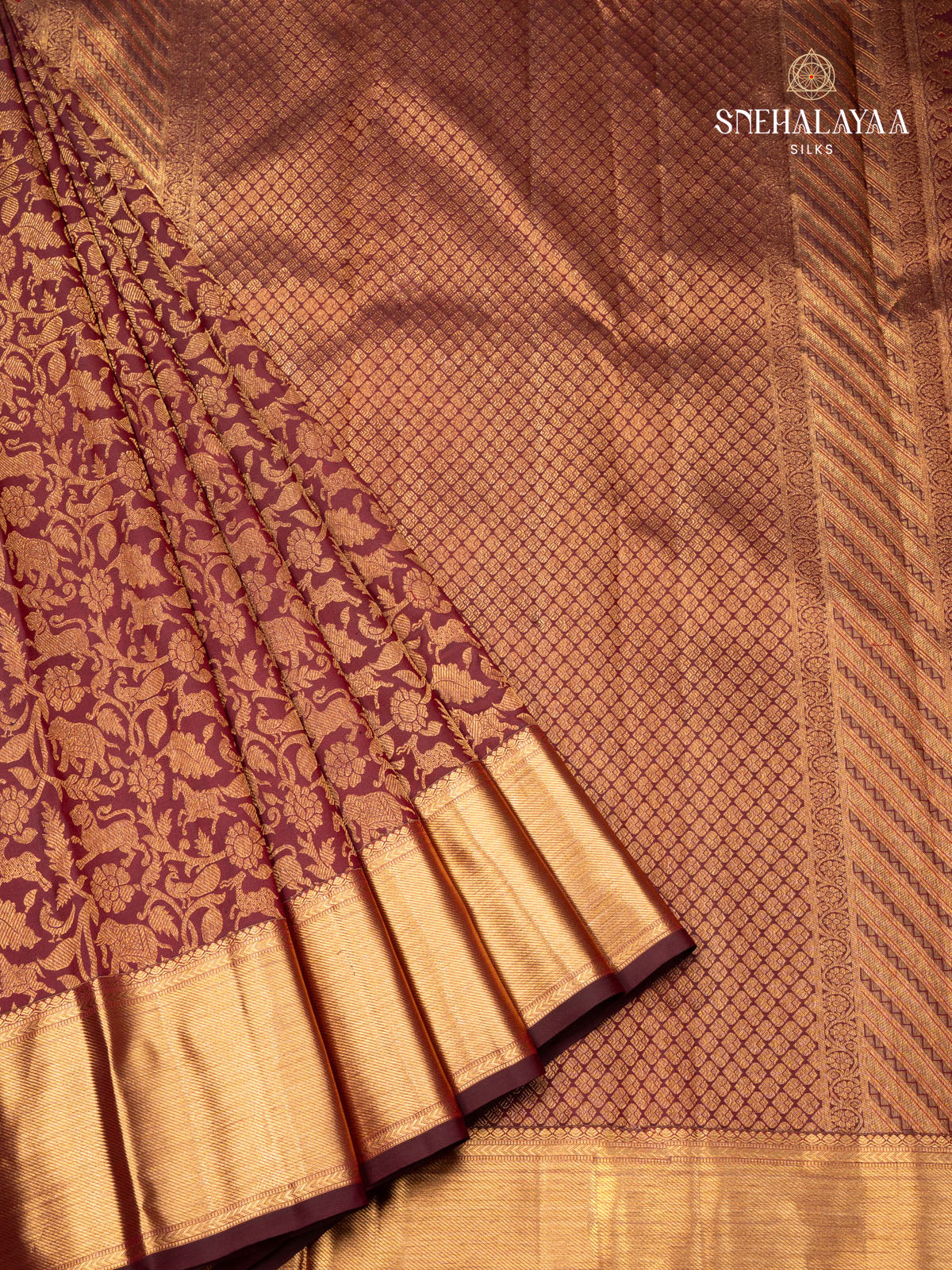 Maroon Kanjivaram Silk Saree