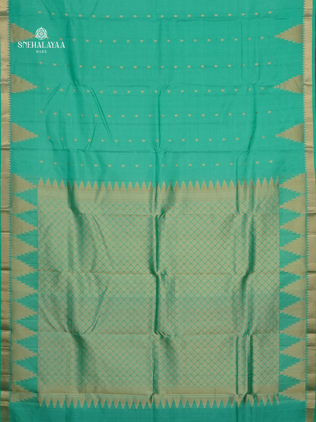 Seafoam Green Kanjivaram Silk Saree