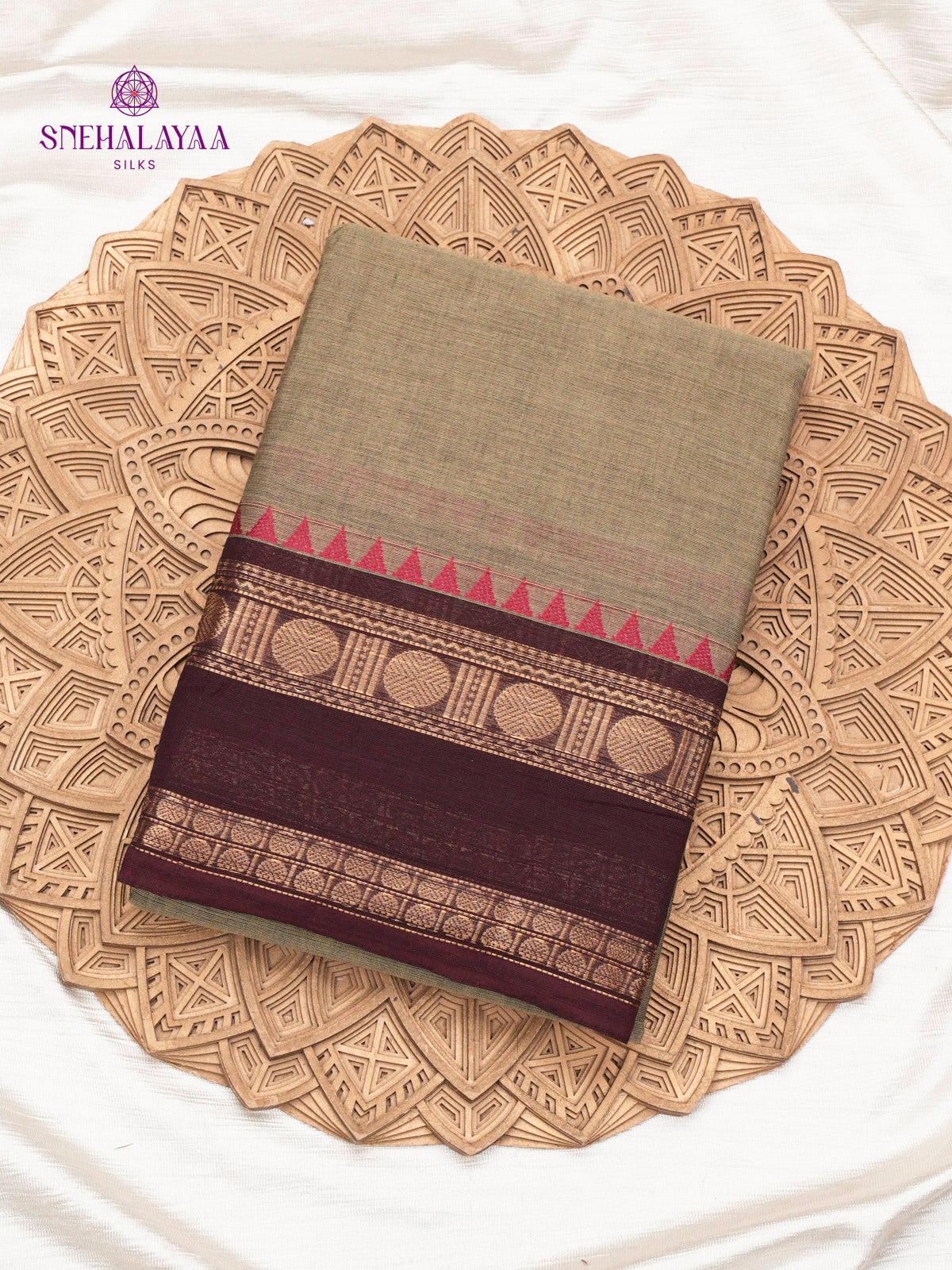 Grey Chettinad Cotton Saree