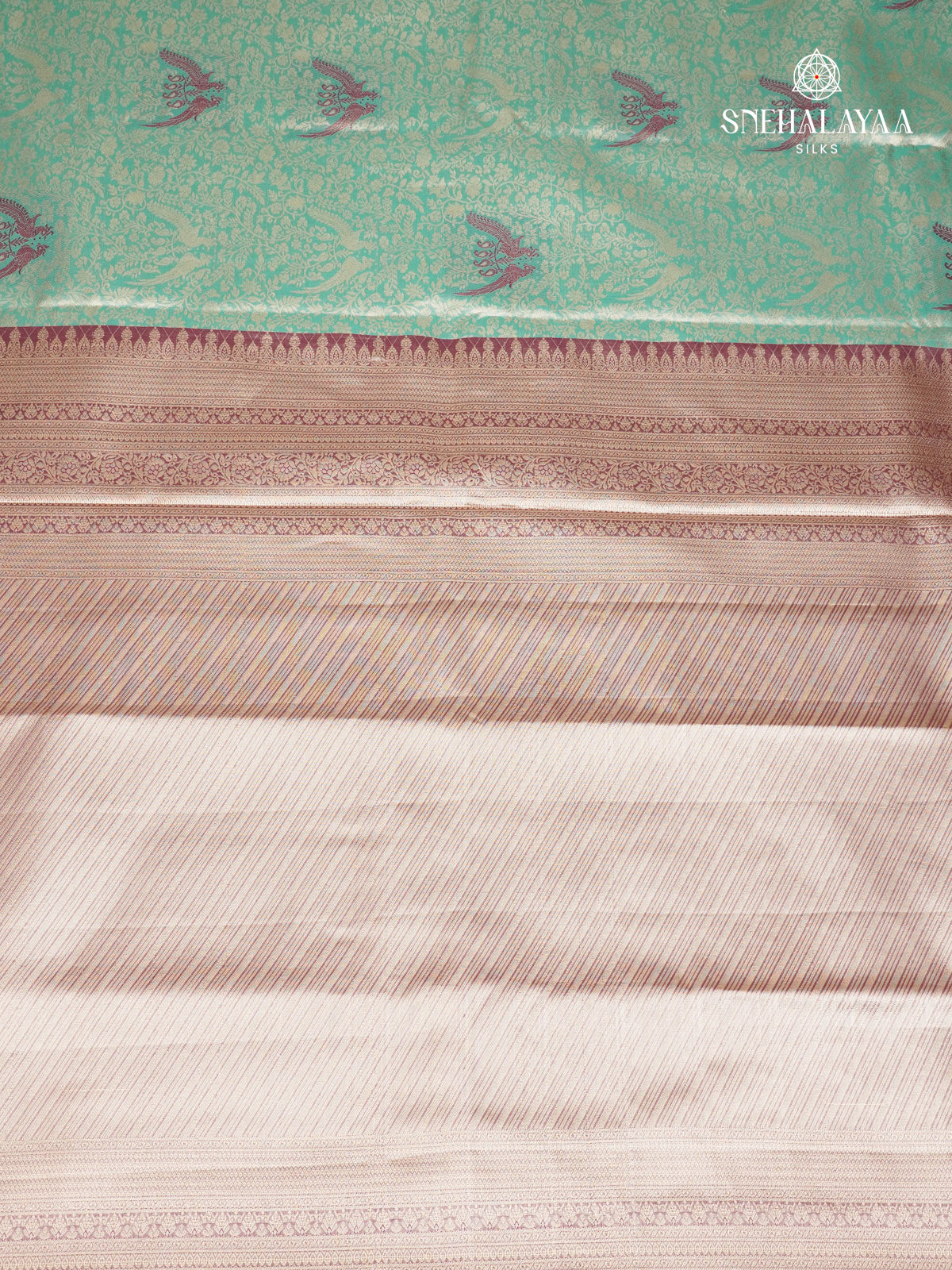 Pale Green Art Silk Saree