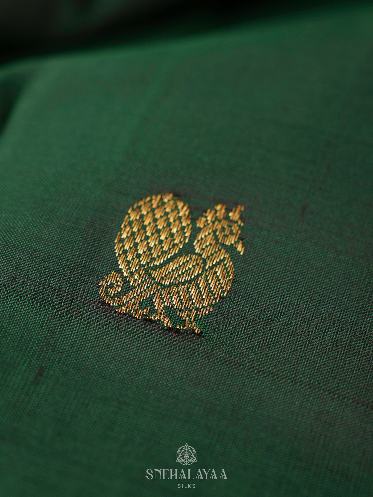 Forest Green Kanjivaram Silk Saree