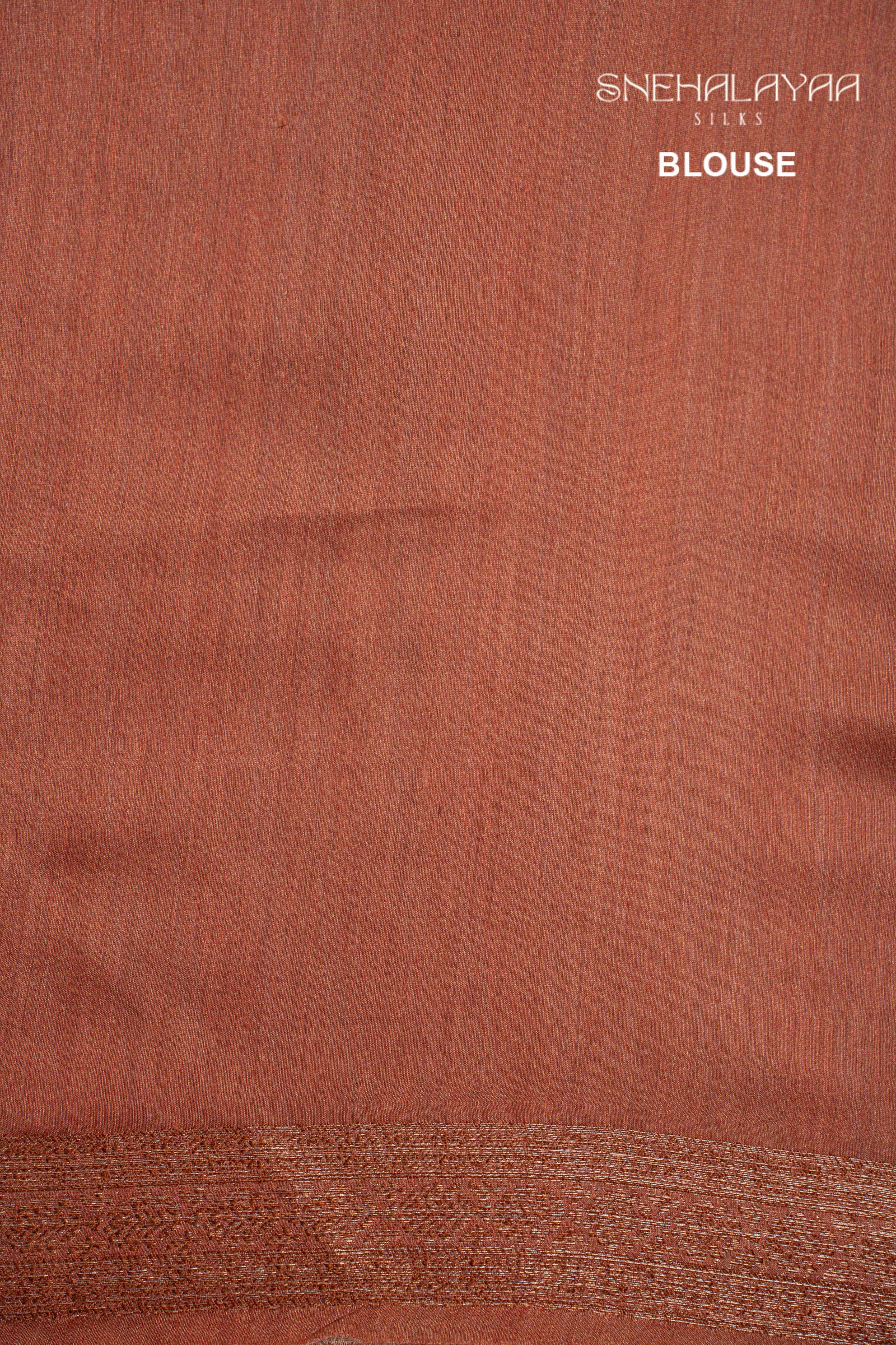 Rust Orange Tussar Saree