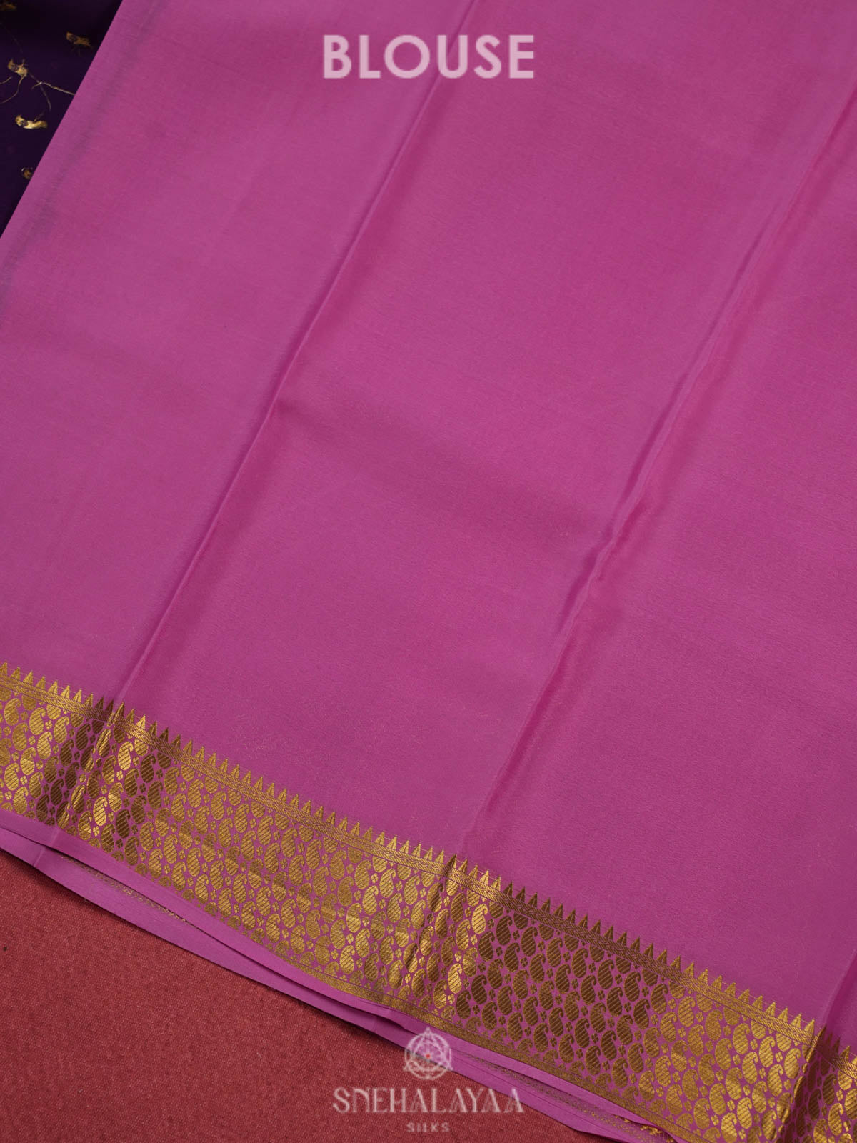 Purple Mysore Silk Saree