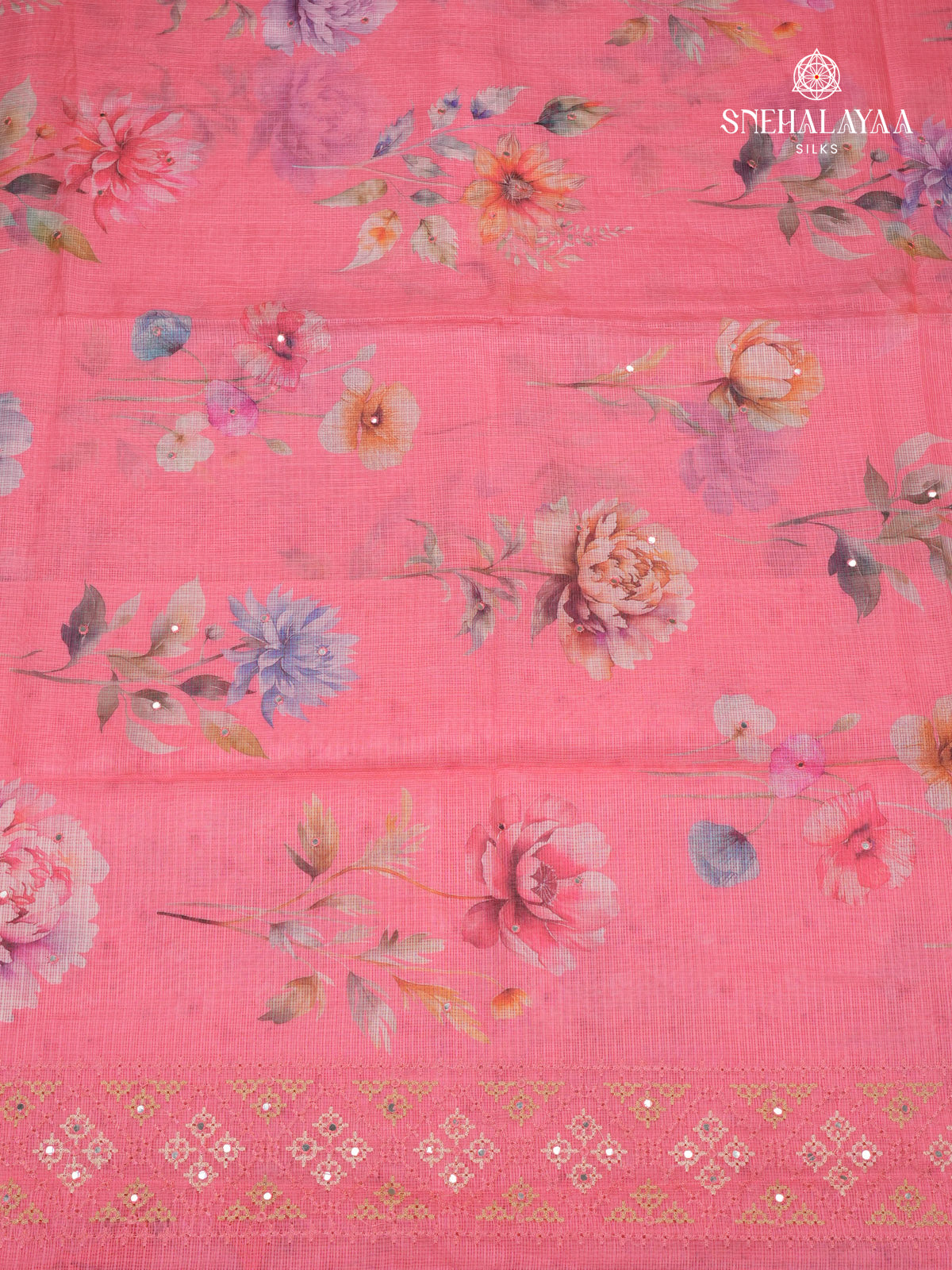 Rani Kota Embroidery Saree