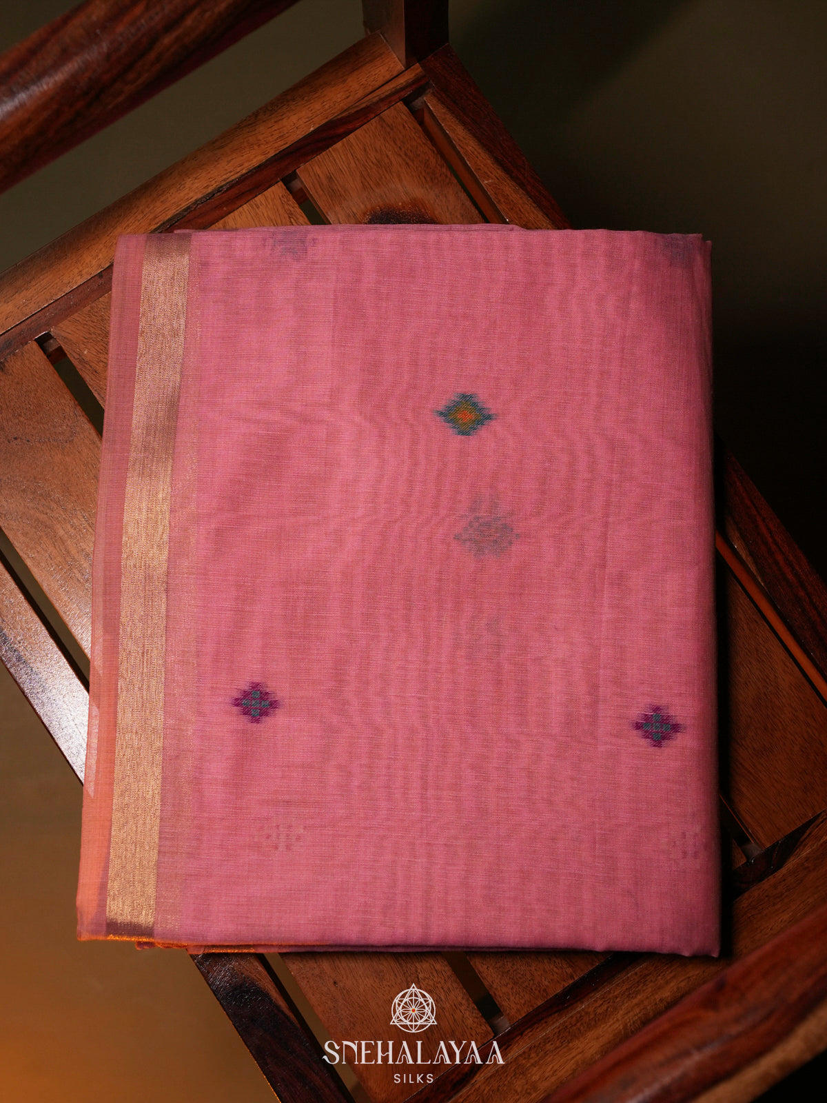 Pink Munga Cotton Saree
