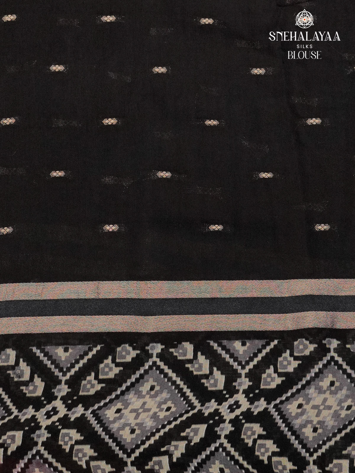 Black Chanderi Saree