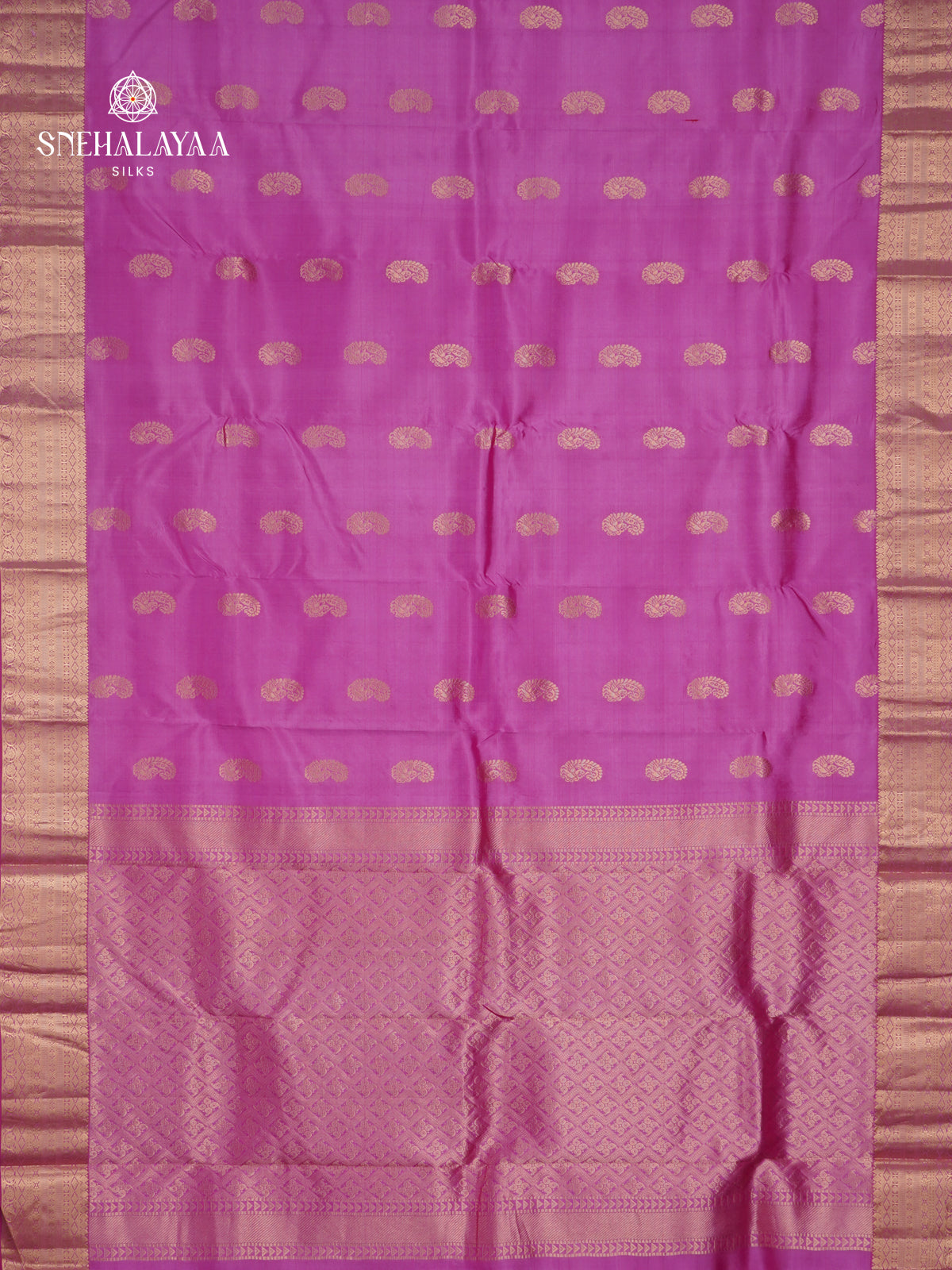 Lotus Pink Kanjivaram Silk Saree