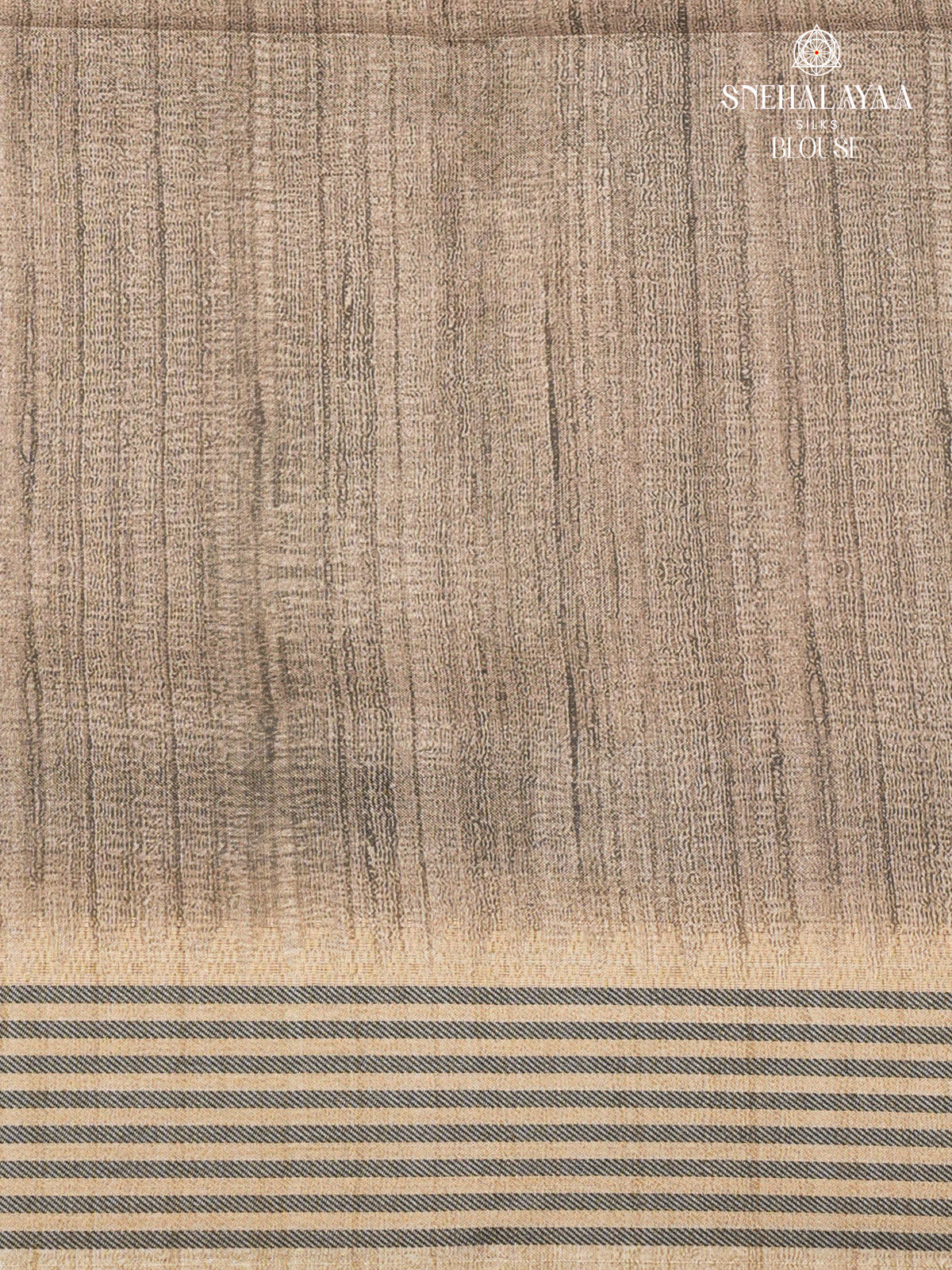 Brown Kalamkari Tussar Saree