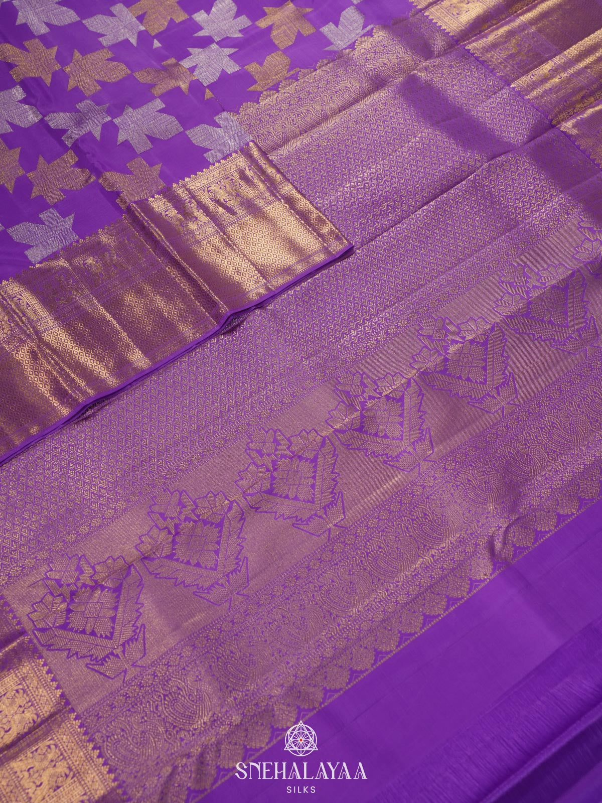 Lavender Kanjivaram Silk Saree