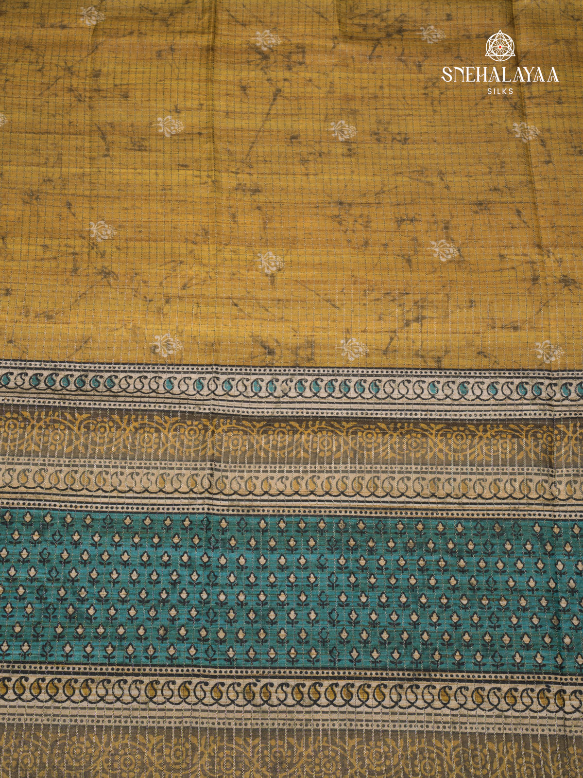 Mustard Tussar Saree