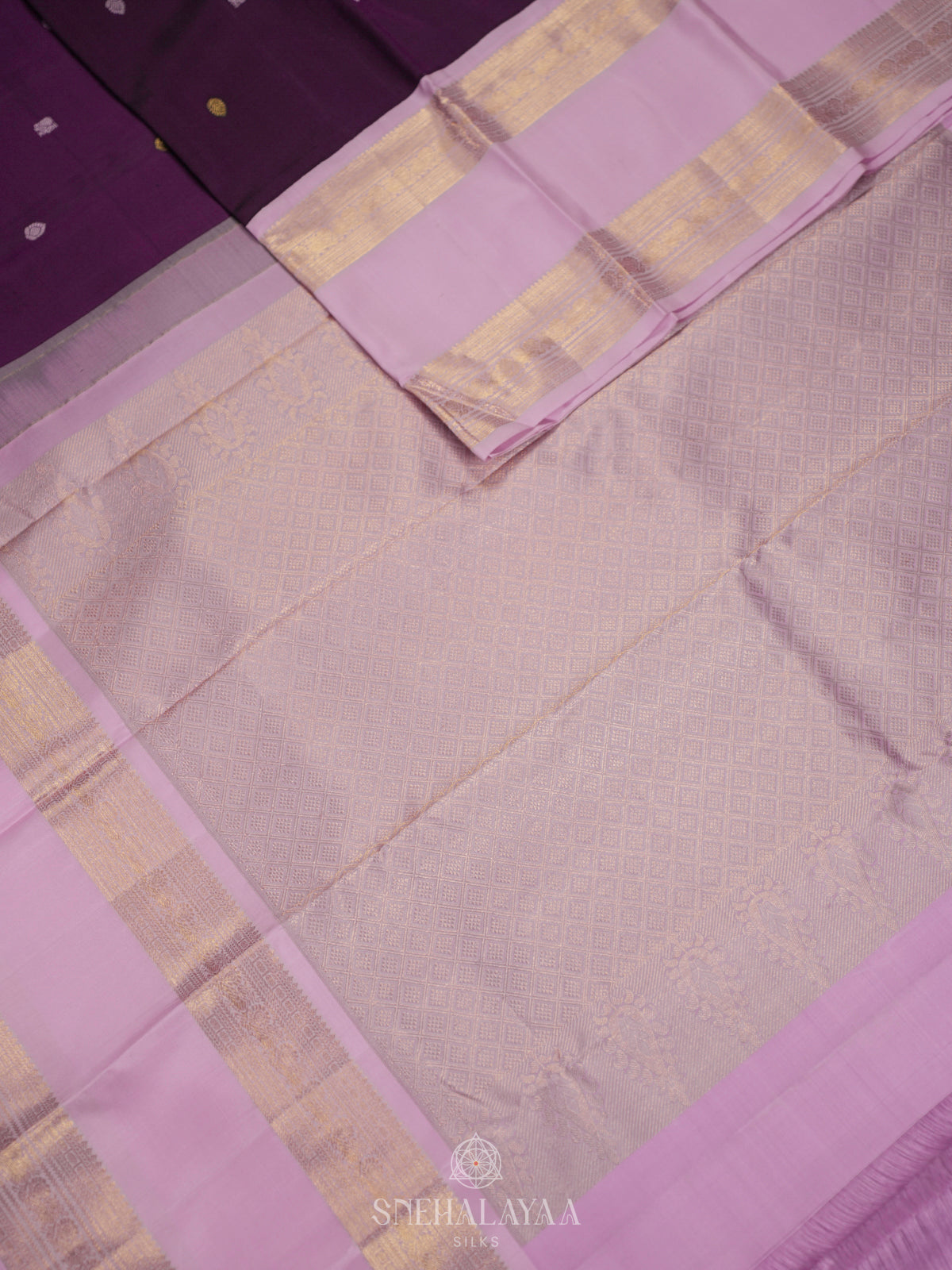 Purple Kanjivaram Silk Saree
