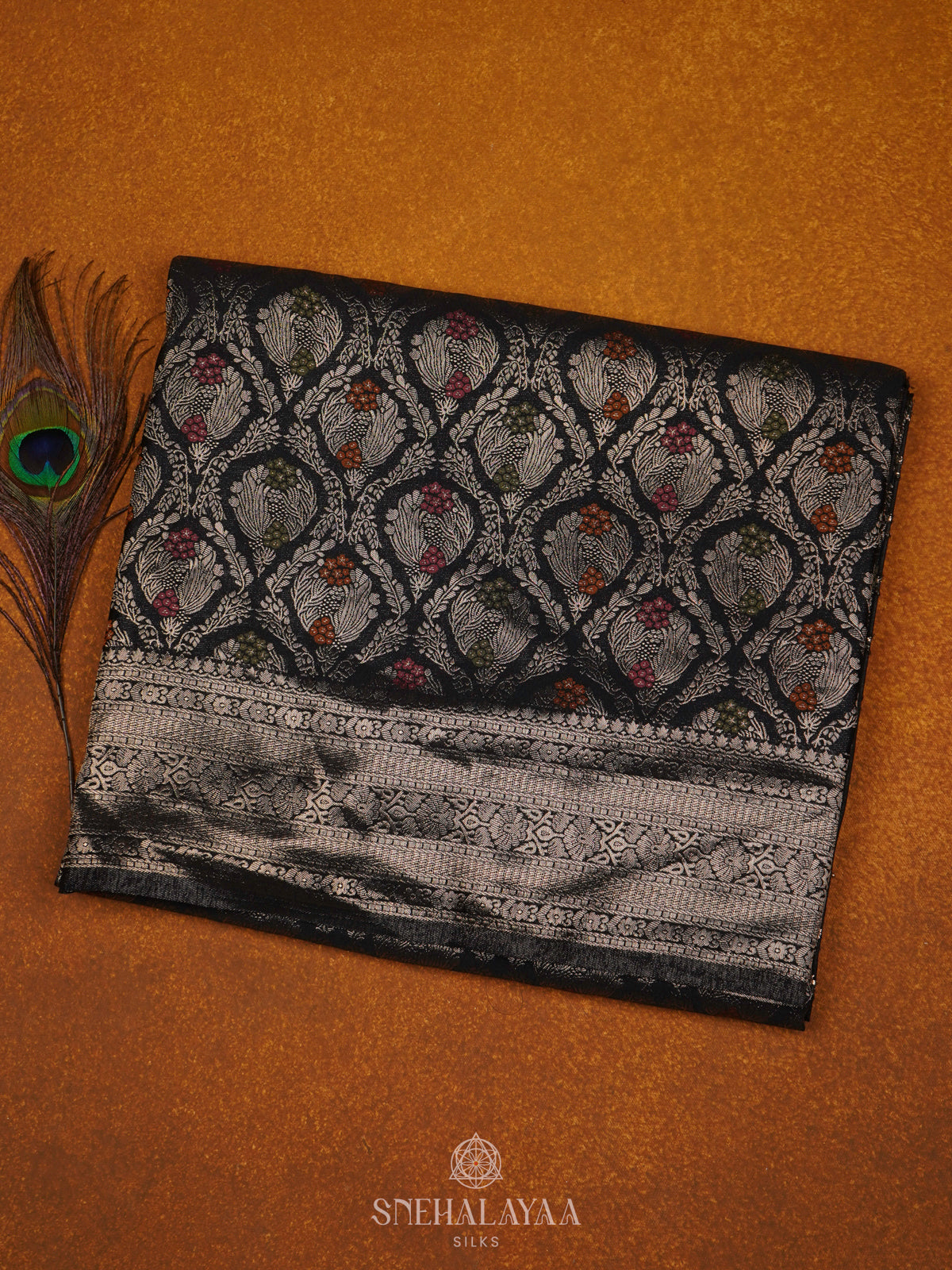 Black Banaras Silk Saree