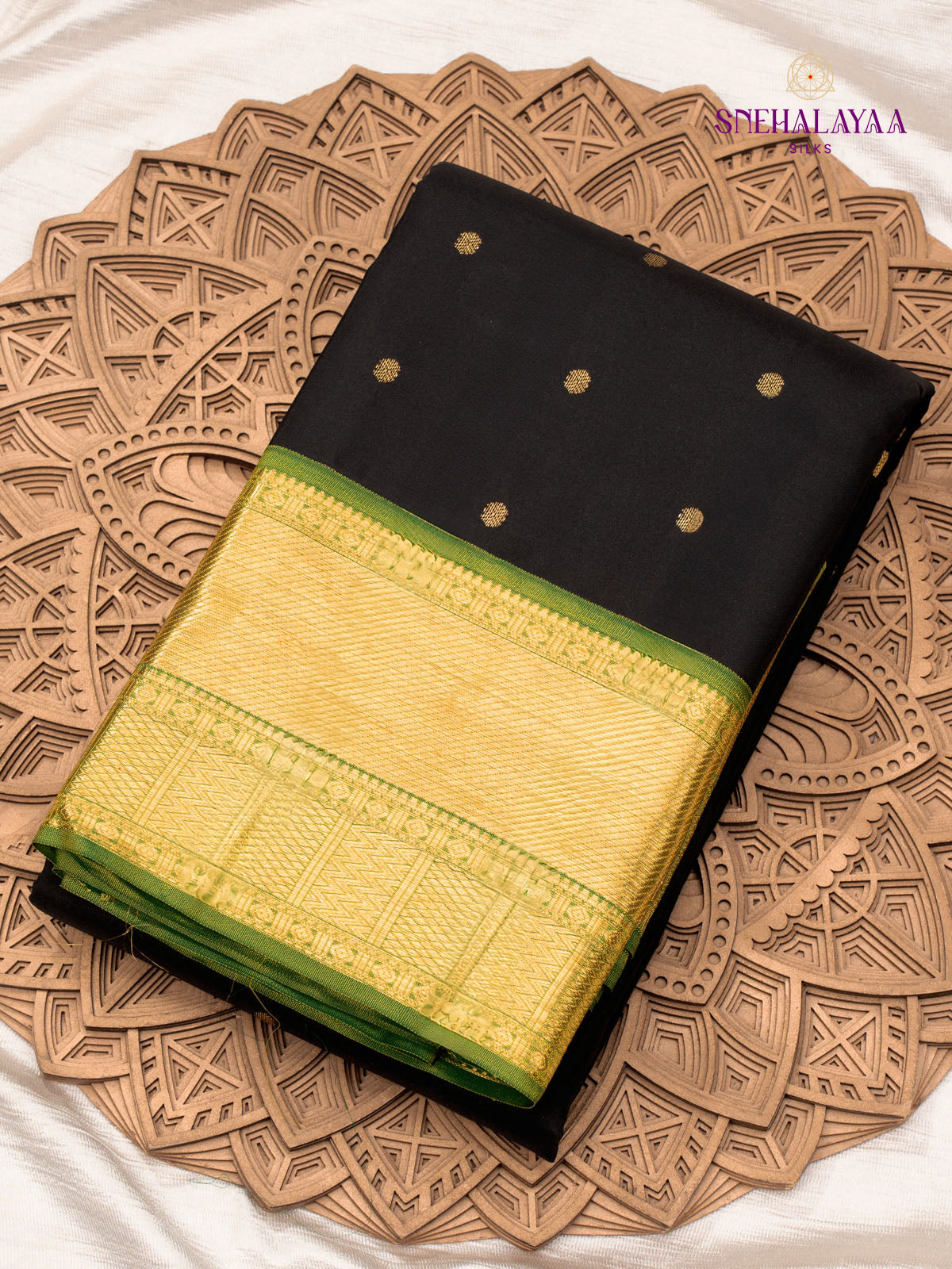 Black Kancheevaram Silk Saree