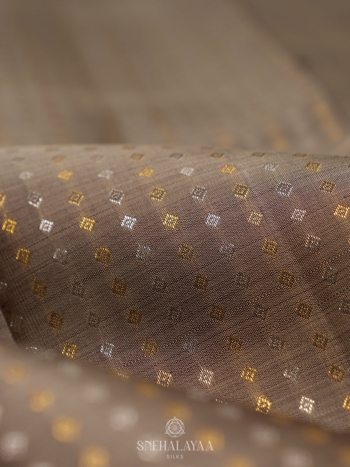 Grey Kanjivaram Silk Saree