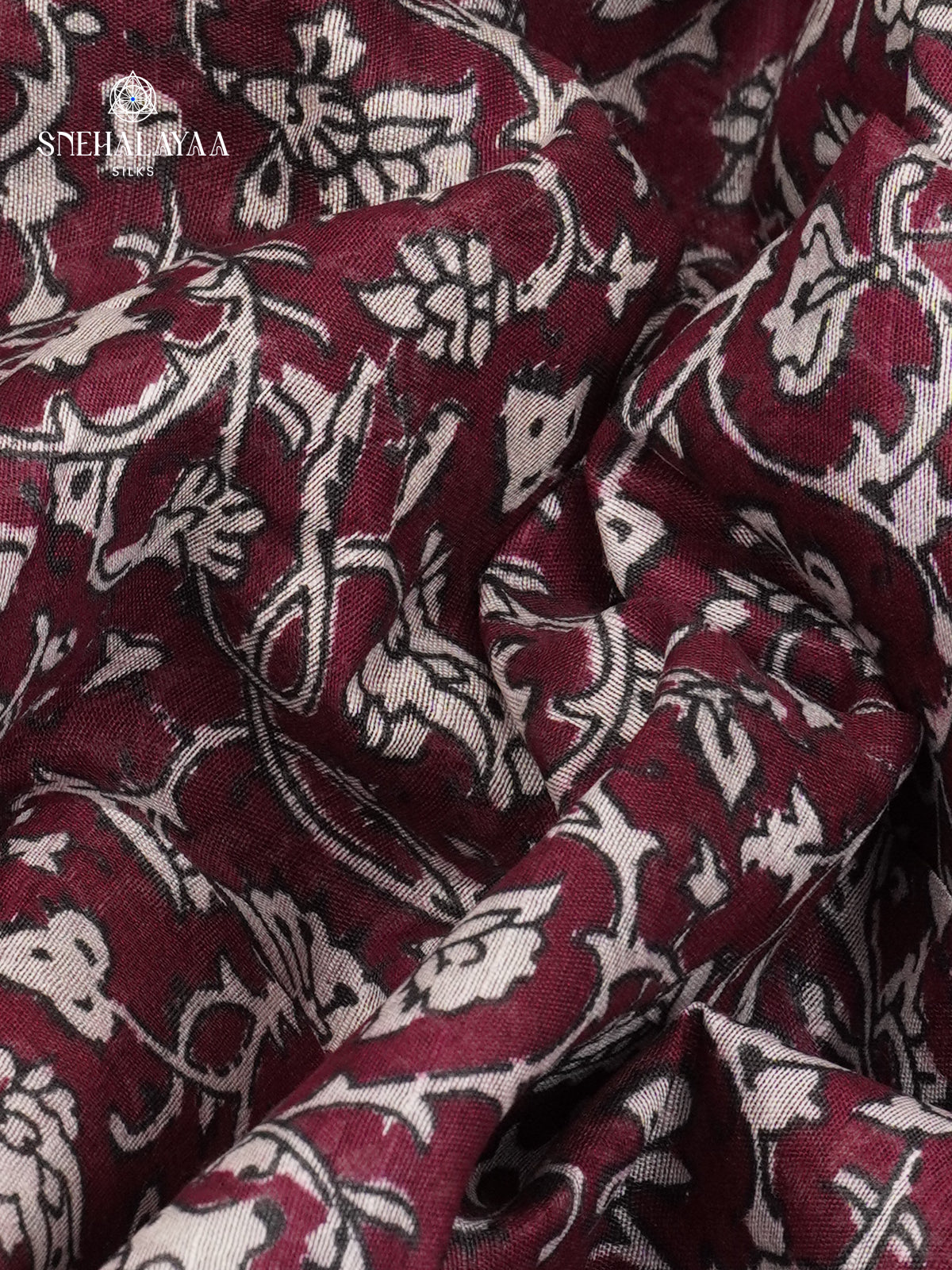 Magenta Bamboo Silk Saree