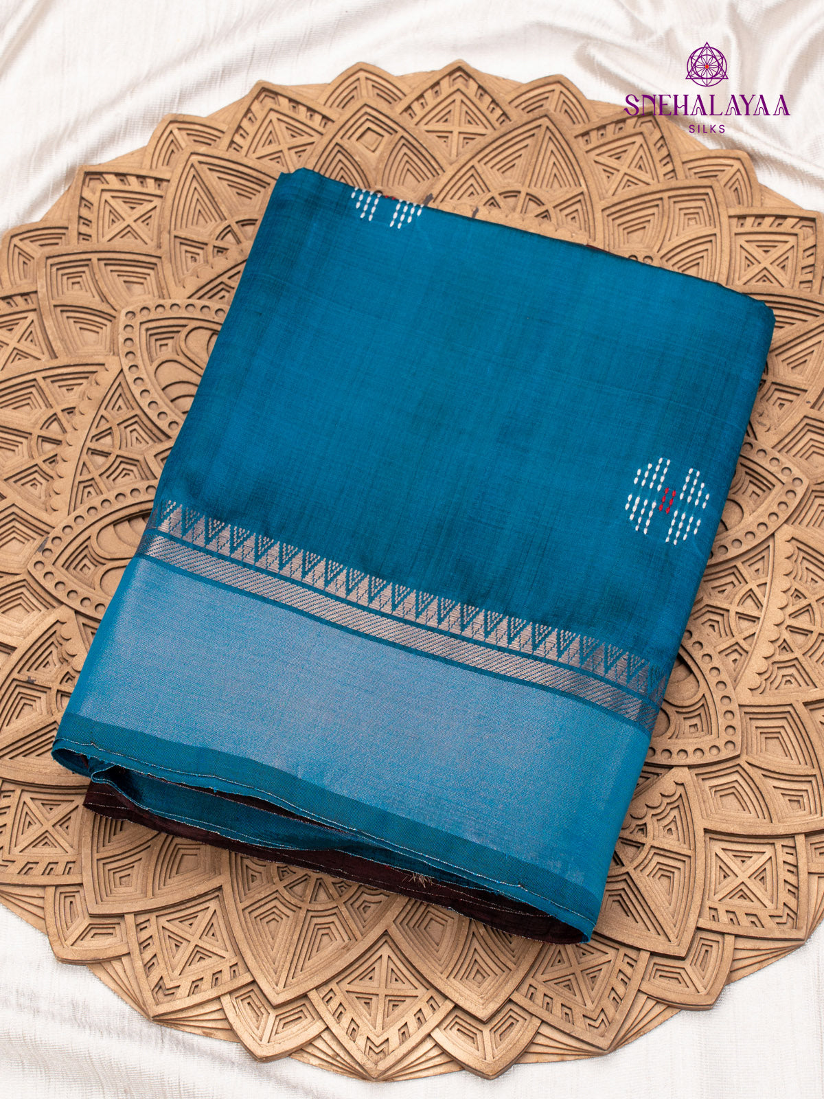 Blue Katan Silk Saree