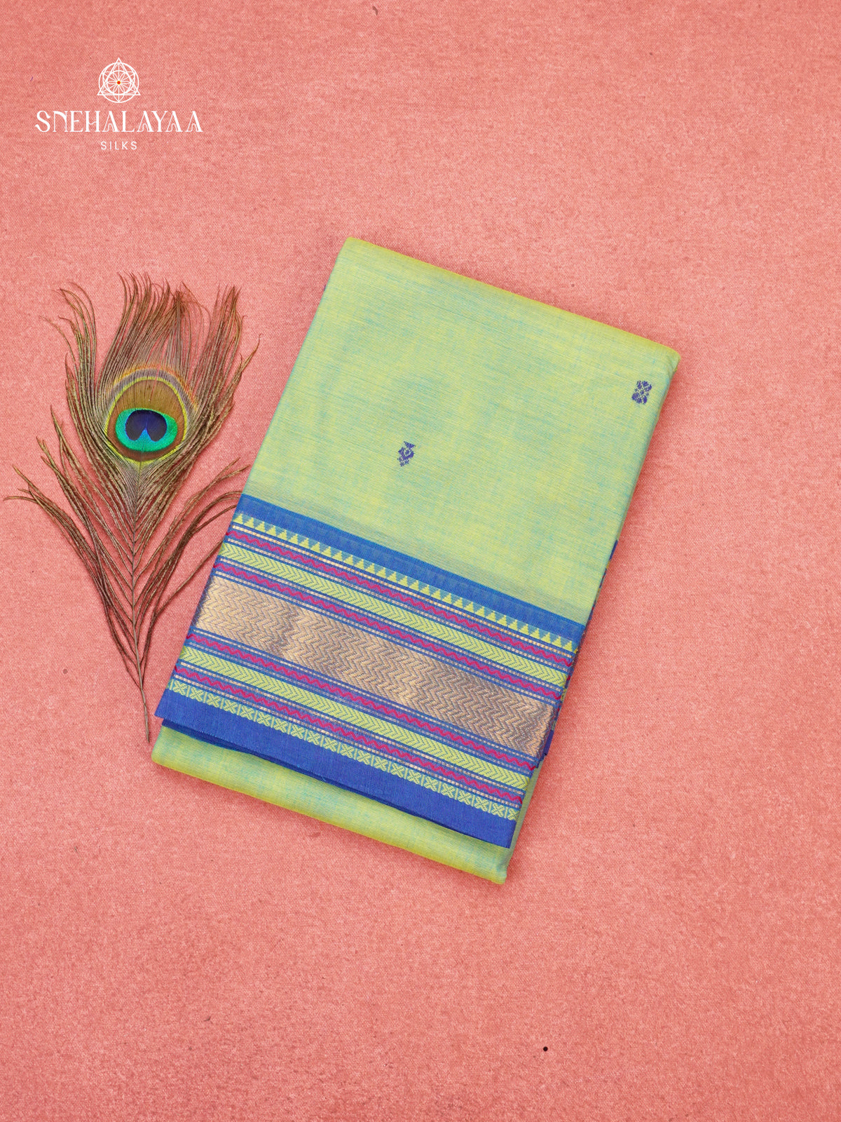 Pista Green Chettinad Cotton Saree