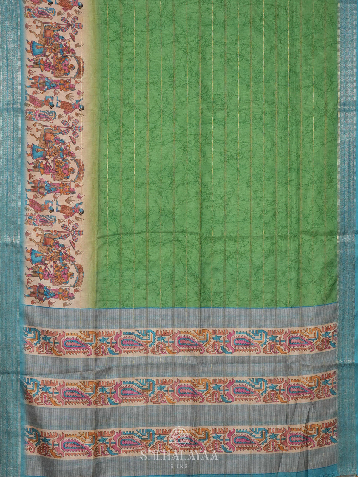 Green Dola Silk Saree