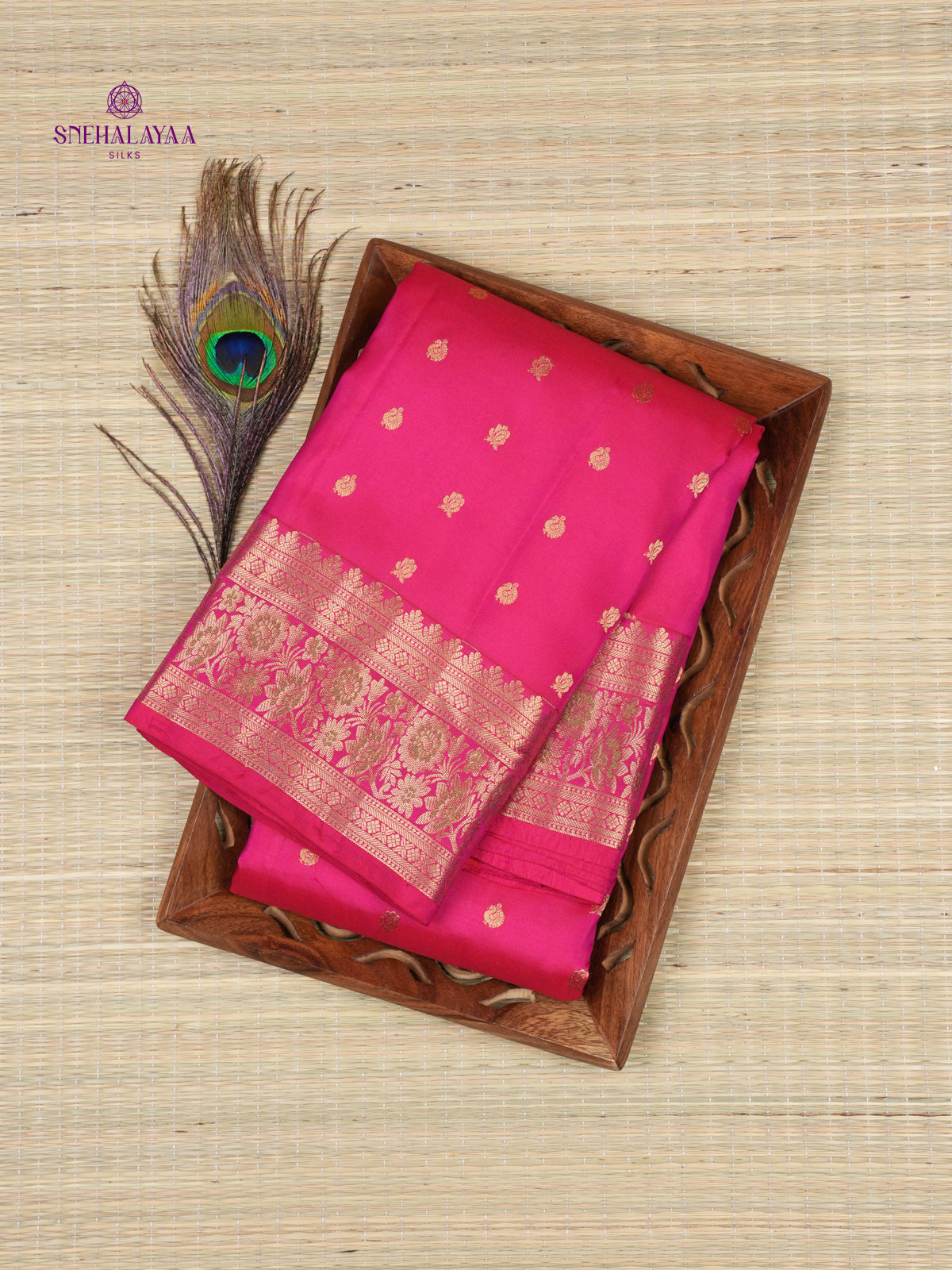 Rani Pink Kanjivaram Silk Saree