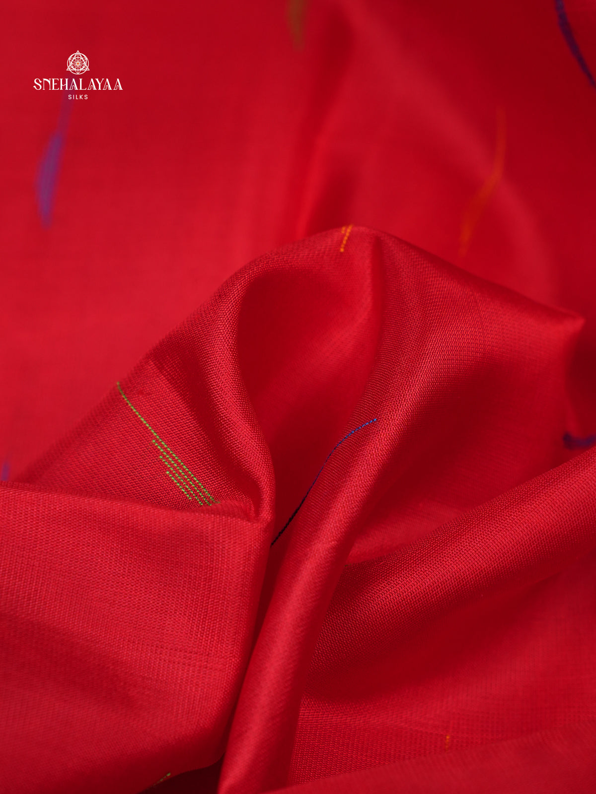 Red Borderless Kanjivaram Soft Silk Saree