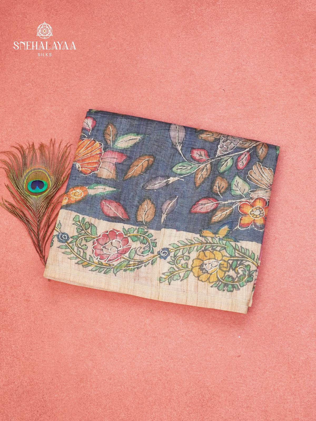 Grey Munga Tussar Saree