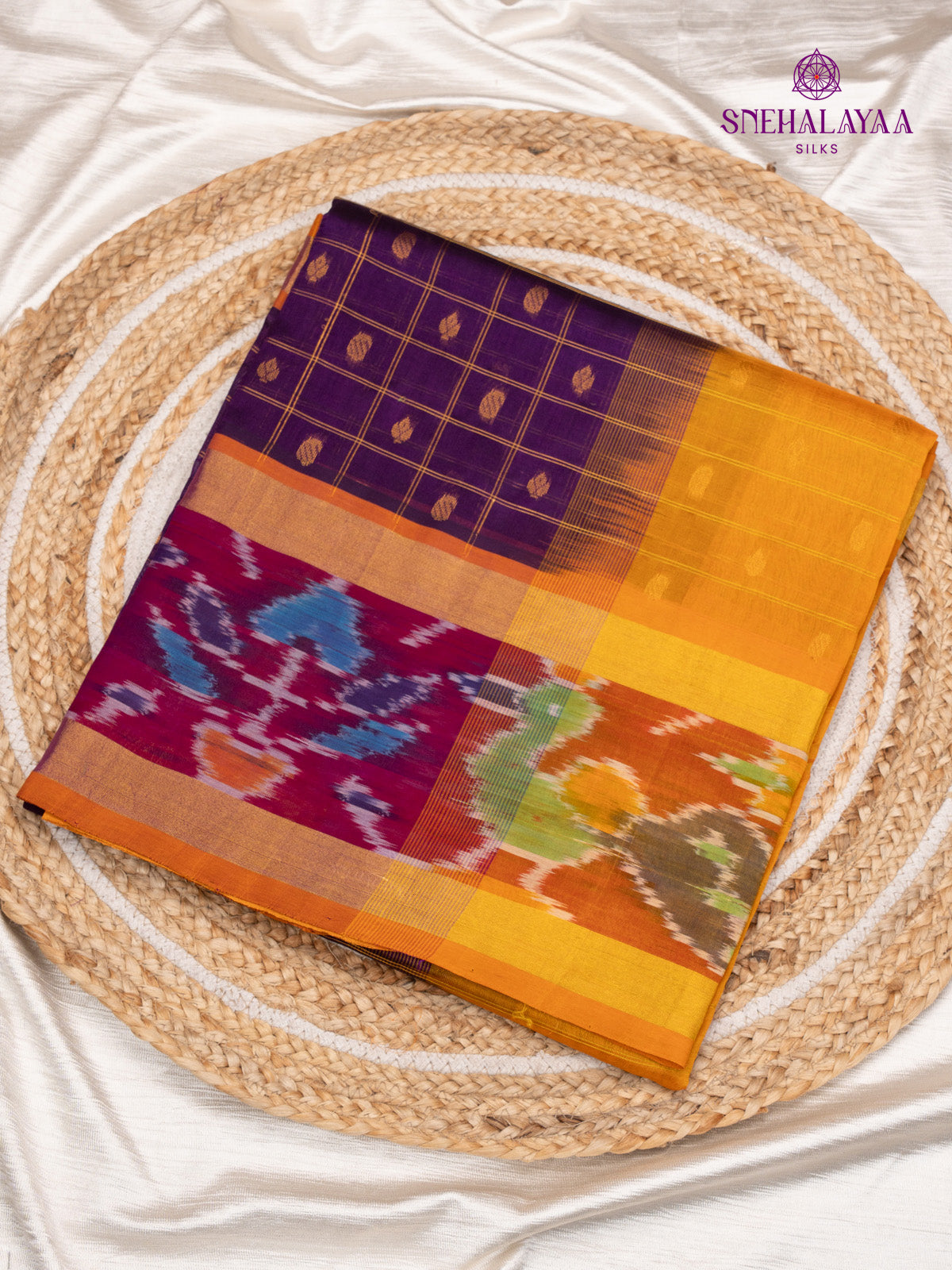 Purple Kanchi Silk Cotton Saree