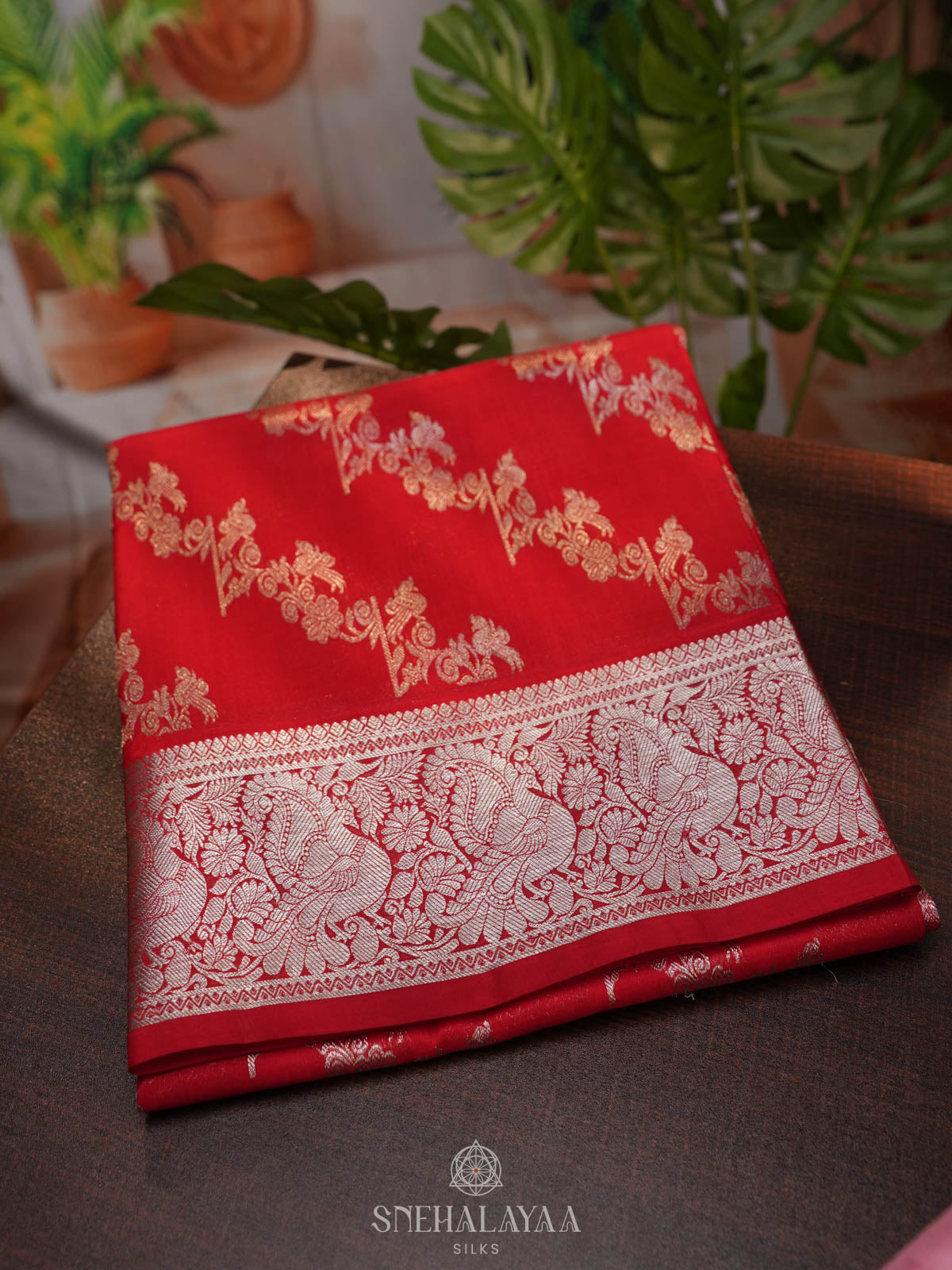 Red Venkatagiri Silk Saree
