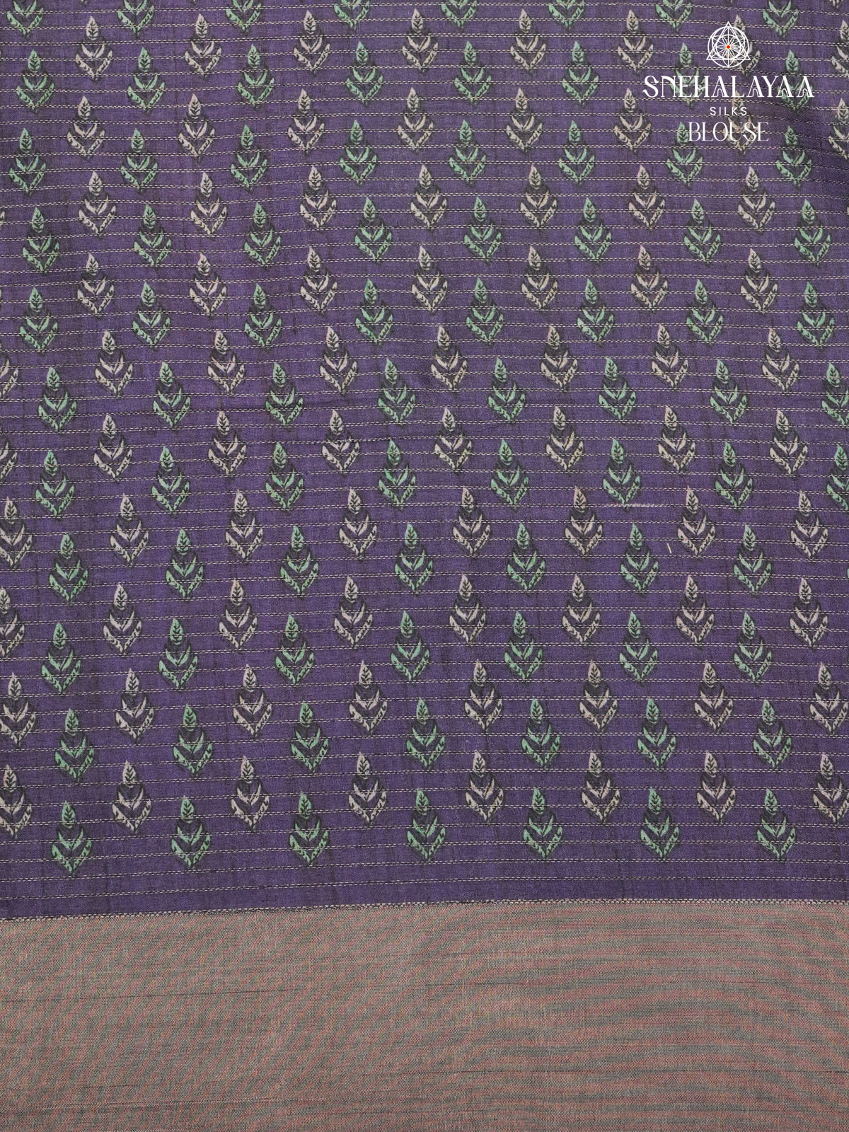 Pastel Green Floral Tussar Saree