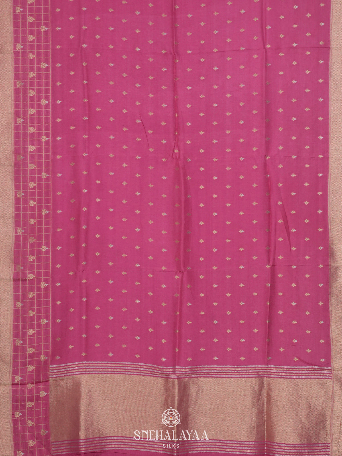 Pink Banaras Silk Saree