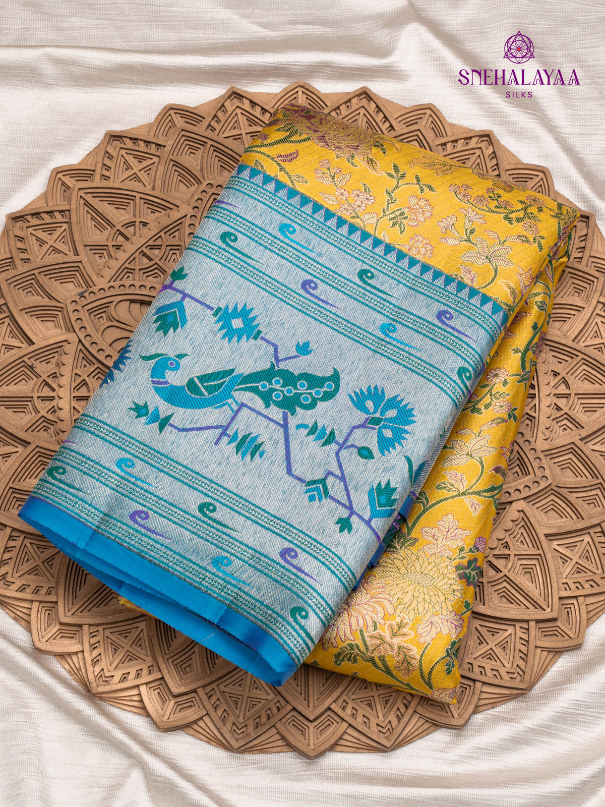 Yellow Kanjivaram Silk Saree