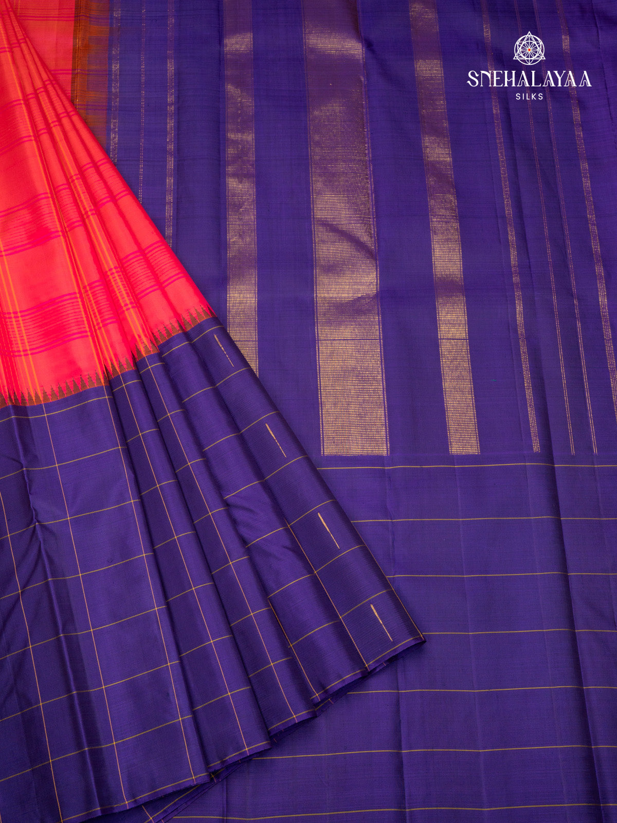 Fluchsia Pink Kanjivaram Silk Saree