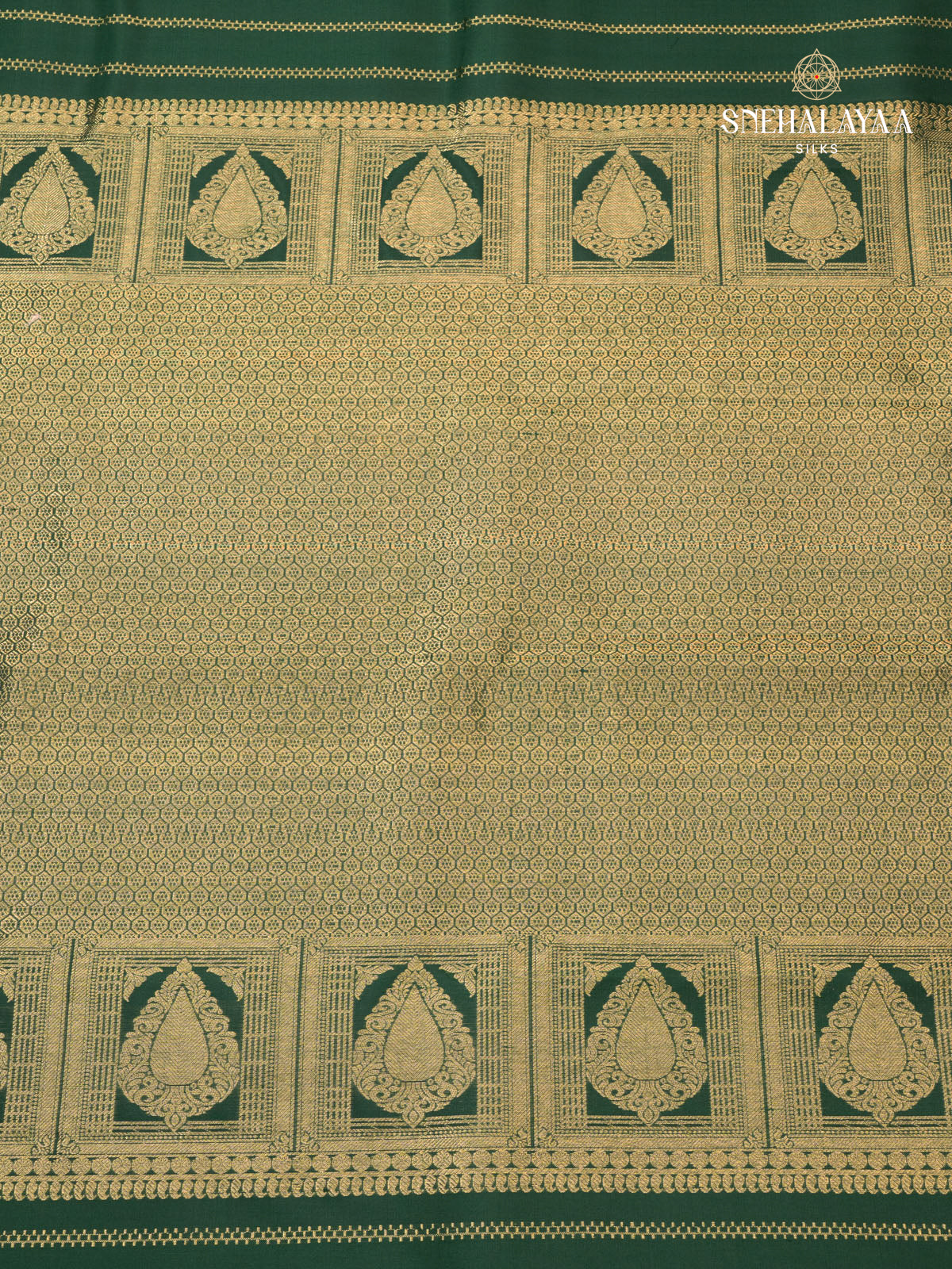 Bottle Green Kanjivaram Silk Saree