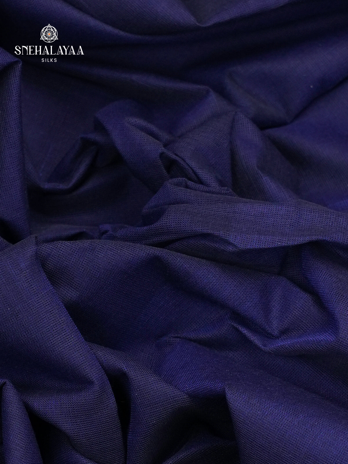Deep Navy Blue Chettinad Cotton Saree