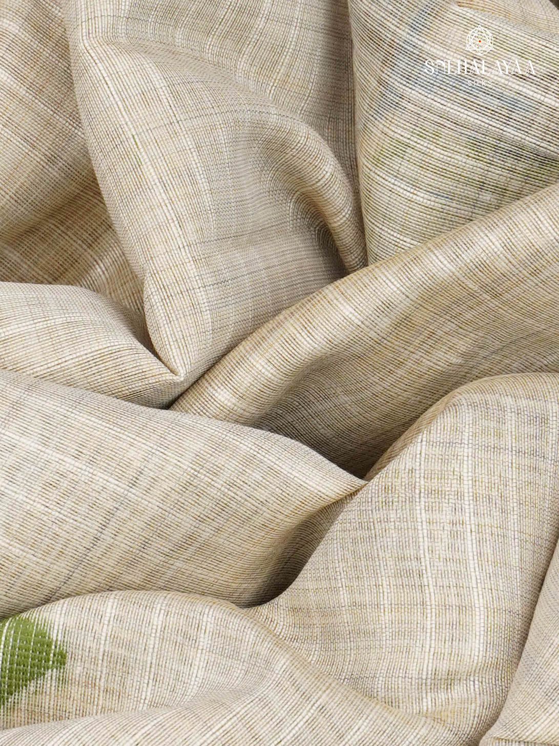 White Munga Cotton Saree