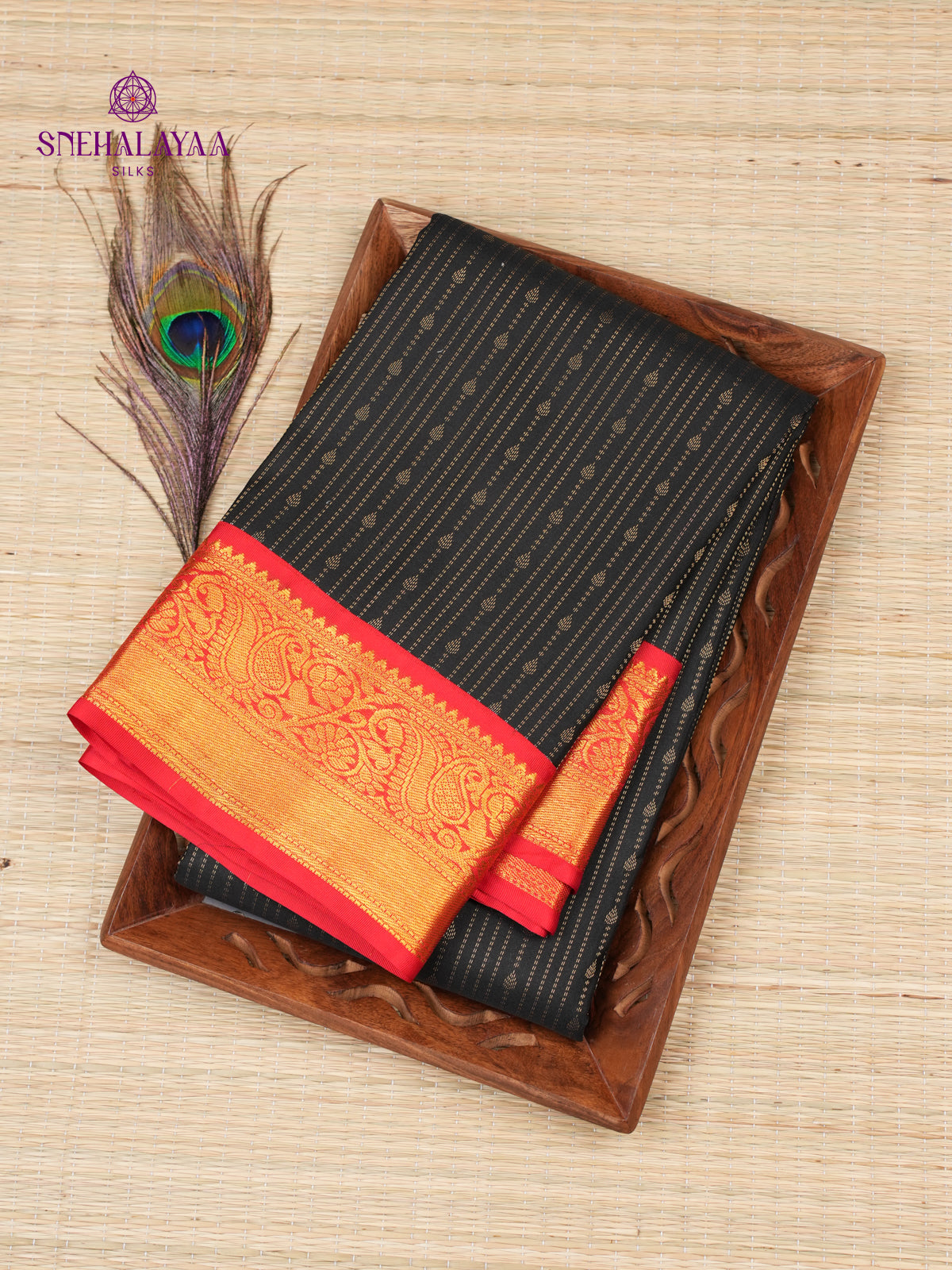 Black Kanjivaram Silk Saree