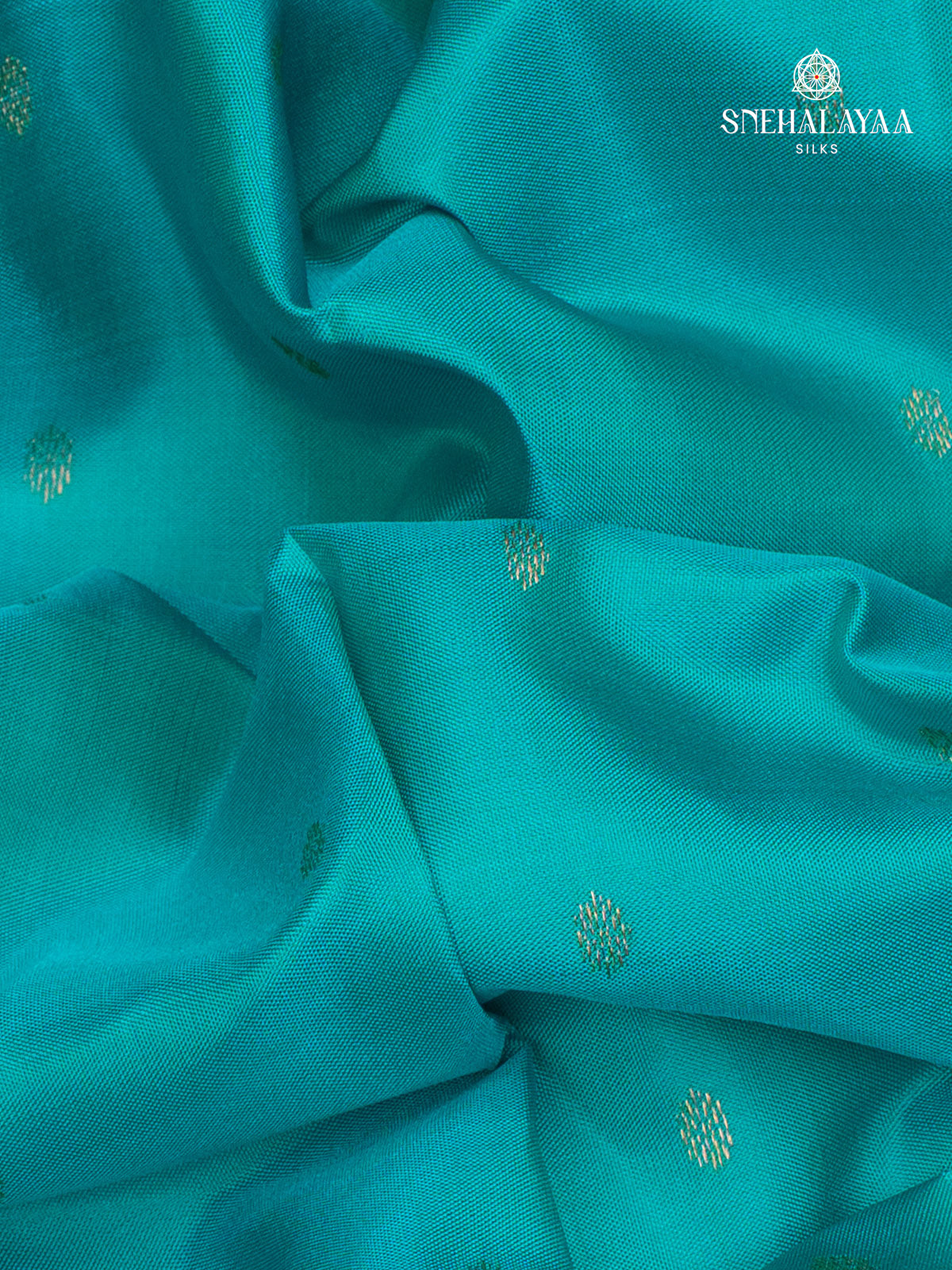 Cyan Blue Korvai Kanjivaram Silk Saree