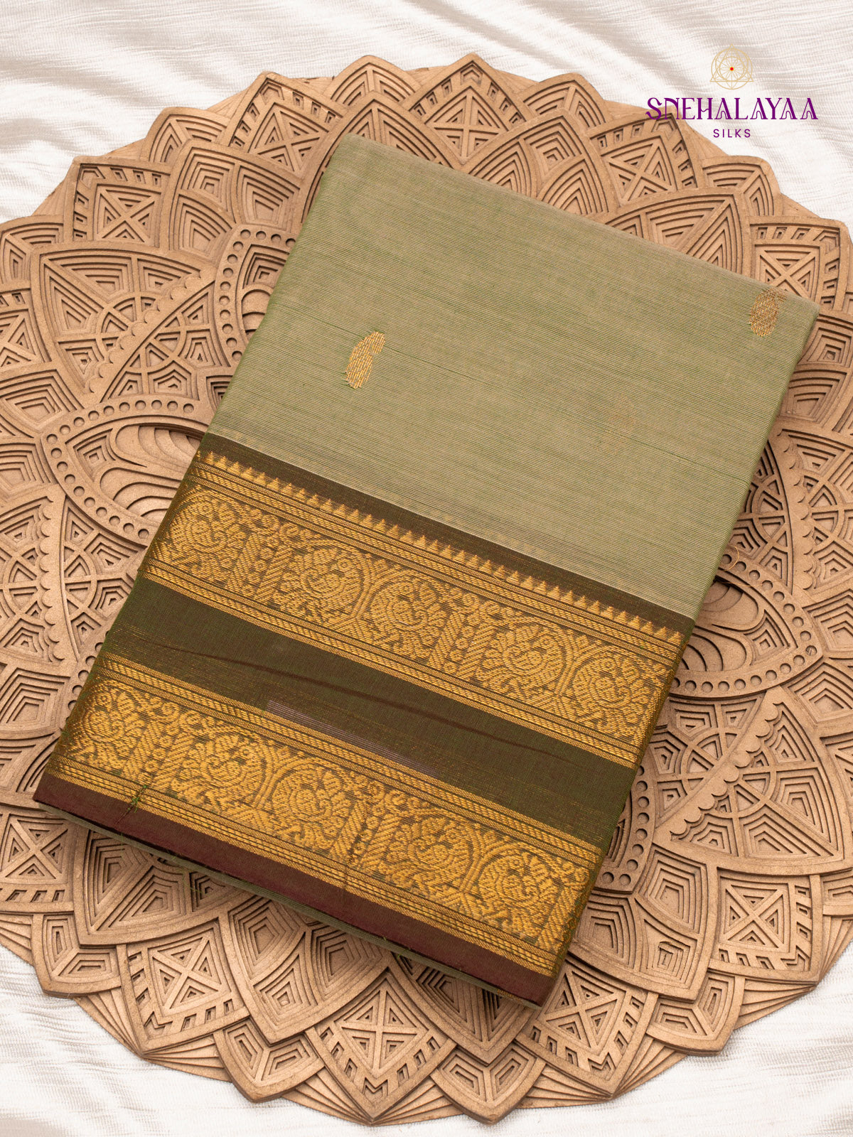 Light Green Chettinad Cottonm Saree