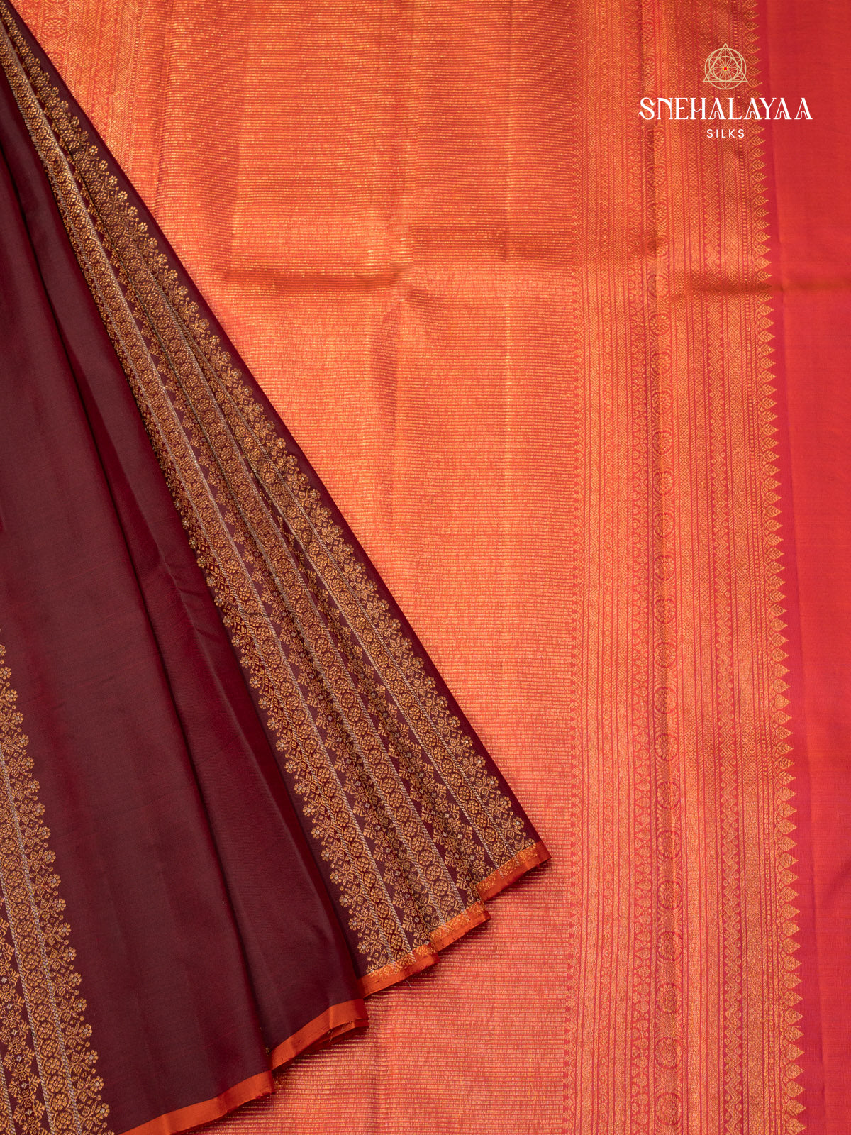 Maroon Kanjivaram Silk Saree
