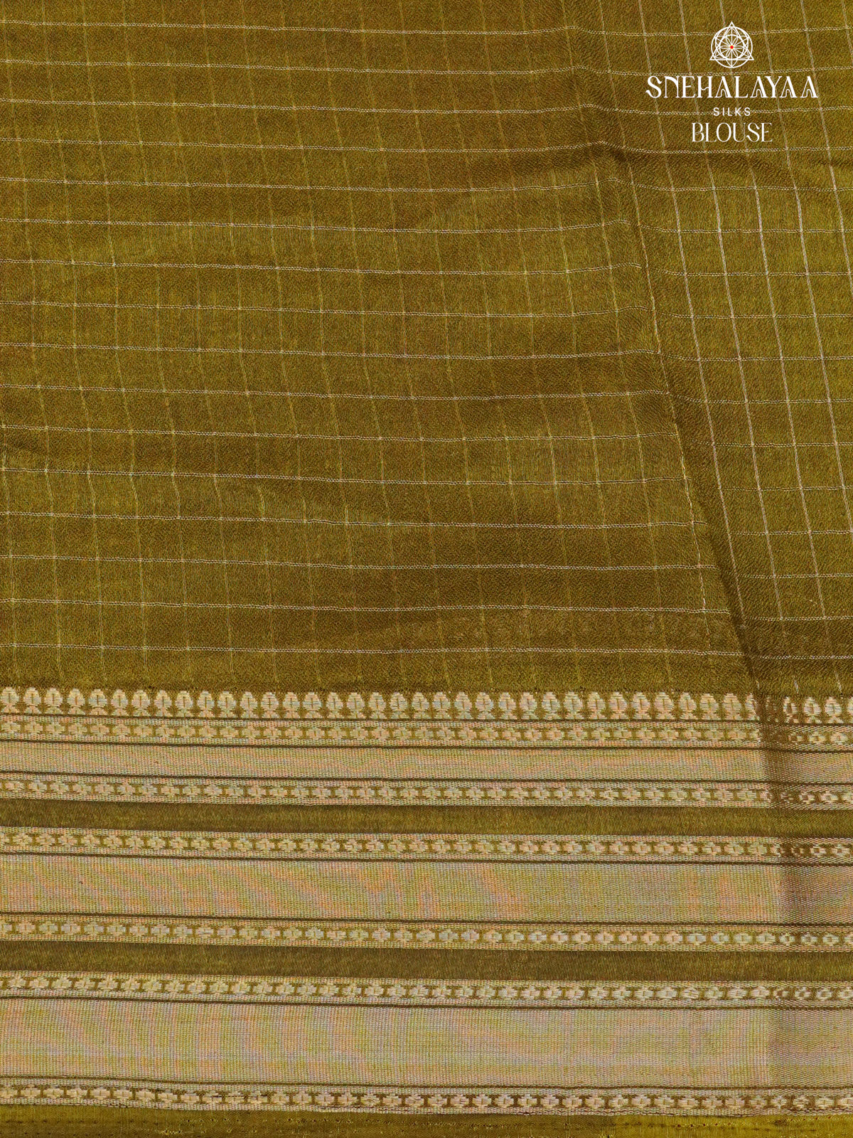 Olive Green Dola Silk Saree