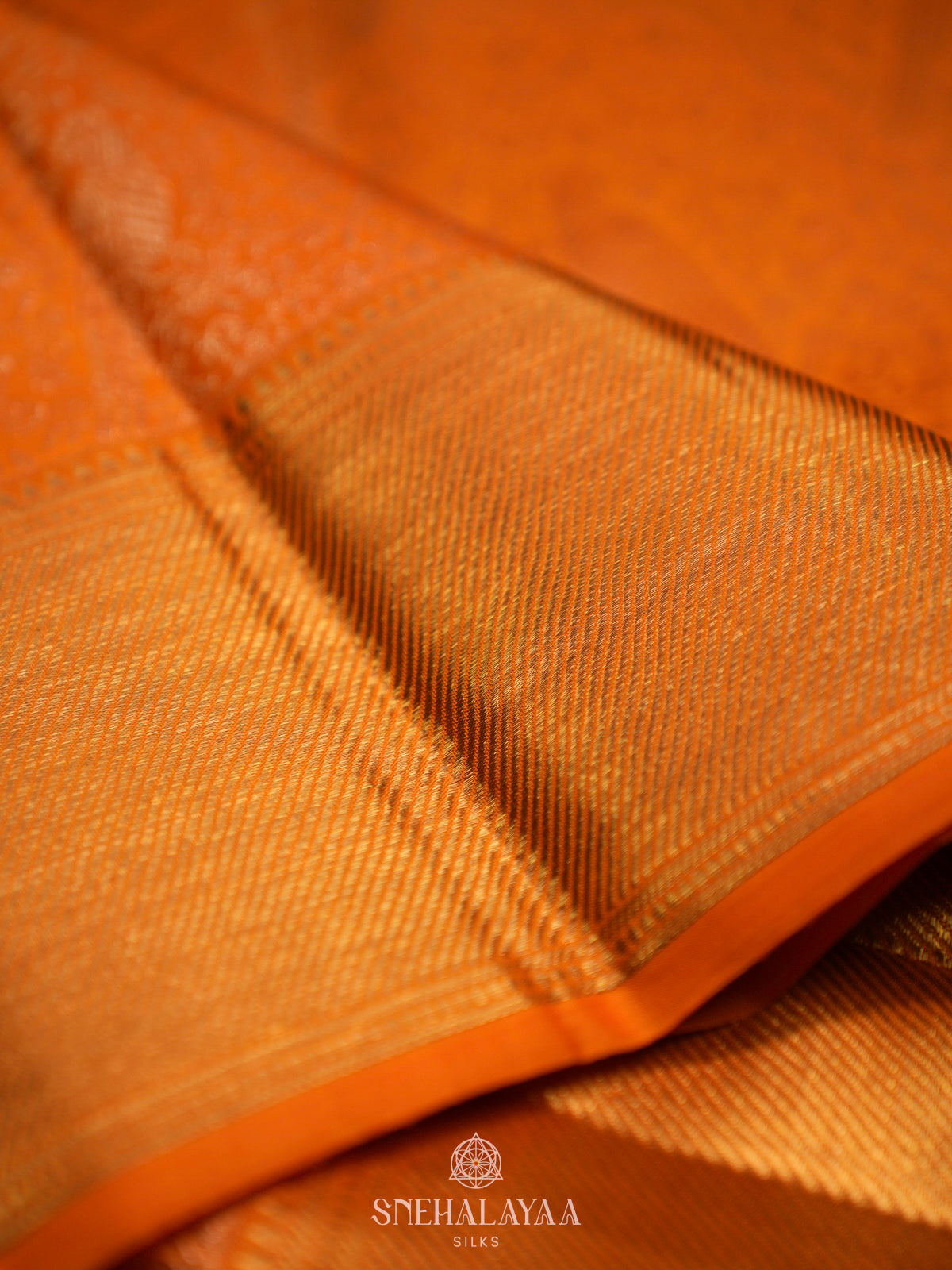 Orange Kanjivaram Silk Saree