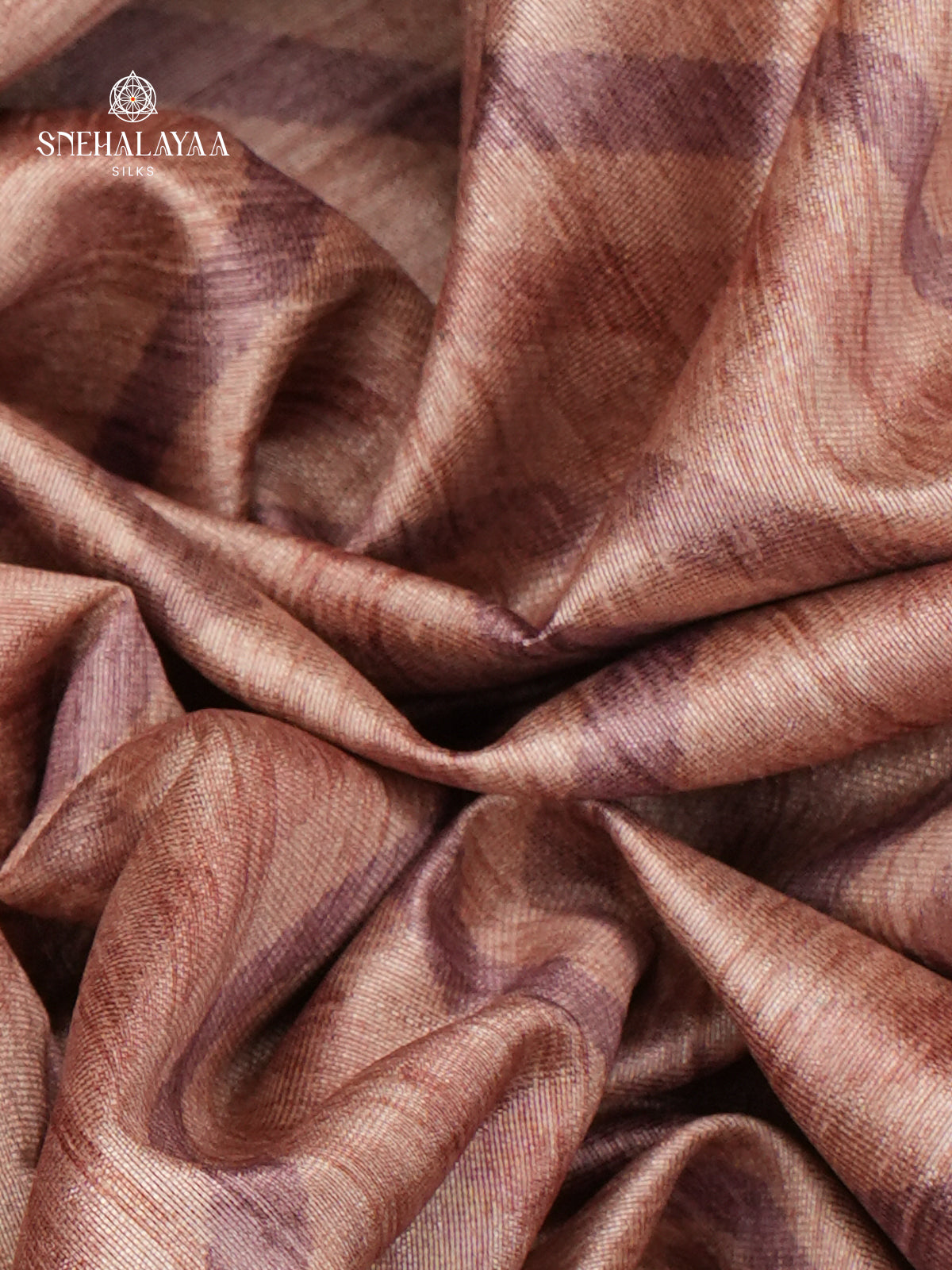 Coffee Brown Tussar Embroidery Saree