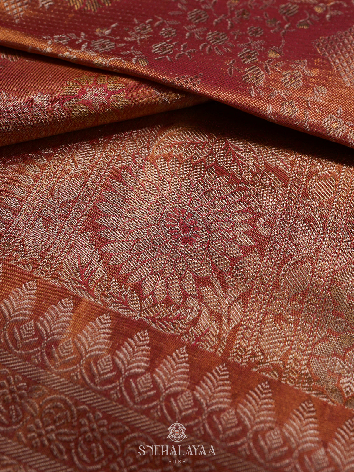 Peach kanjivaram Silk Saree