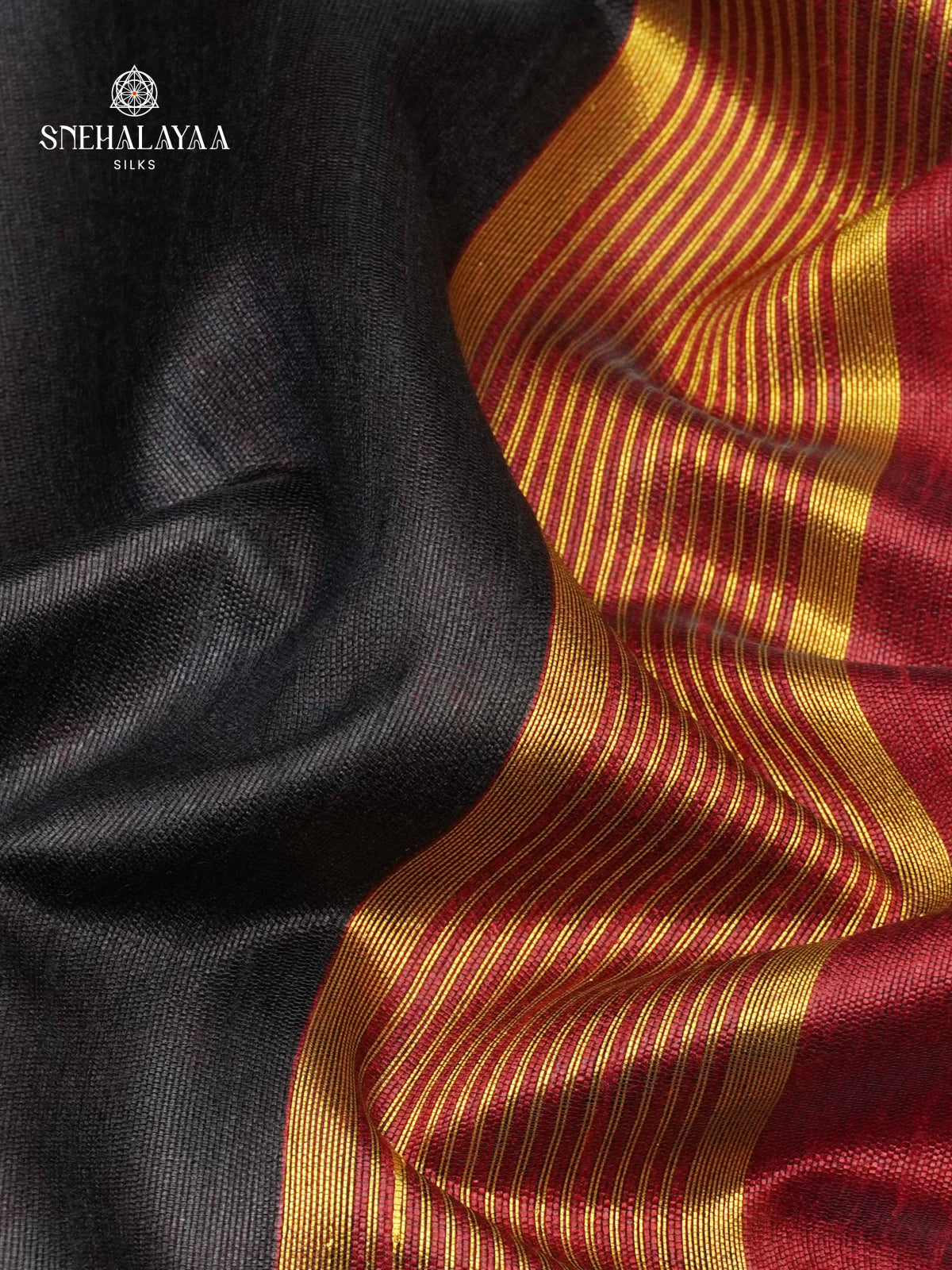 Black Bamboo Silk Saree