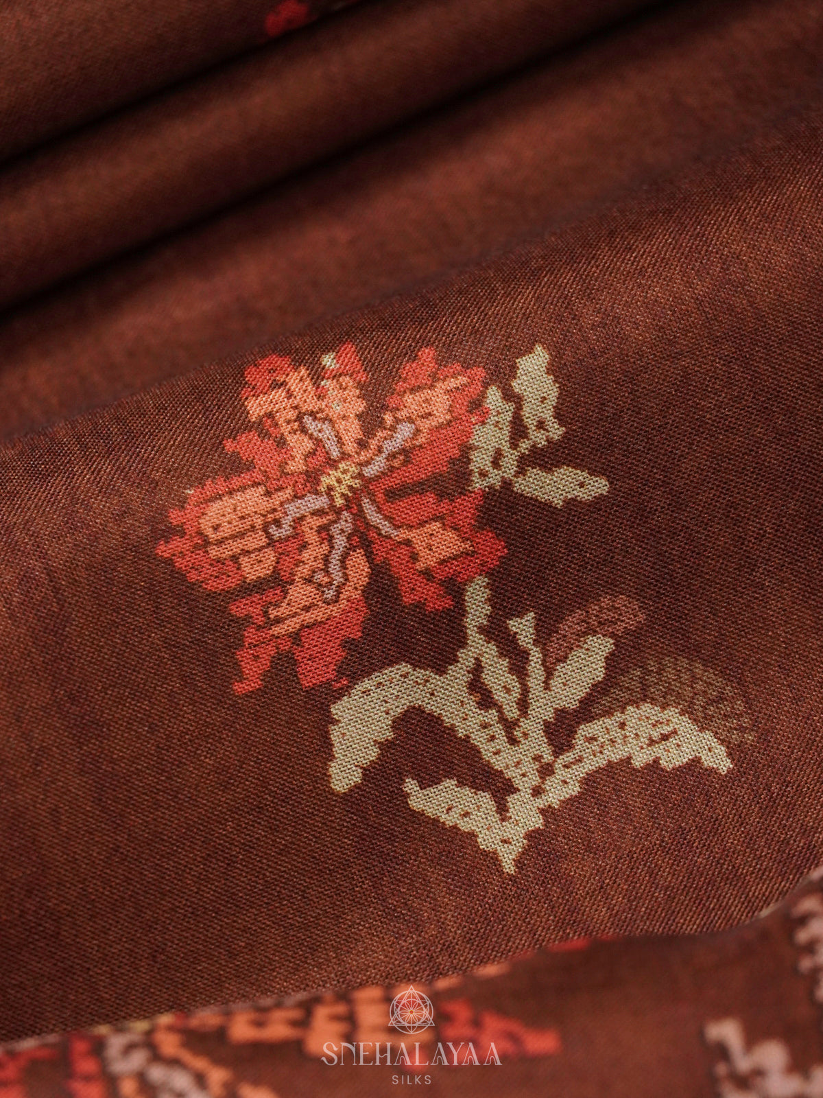 Brown Tussar Saree