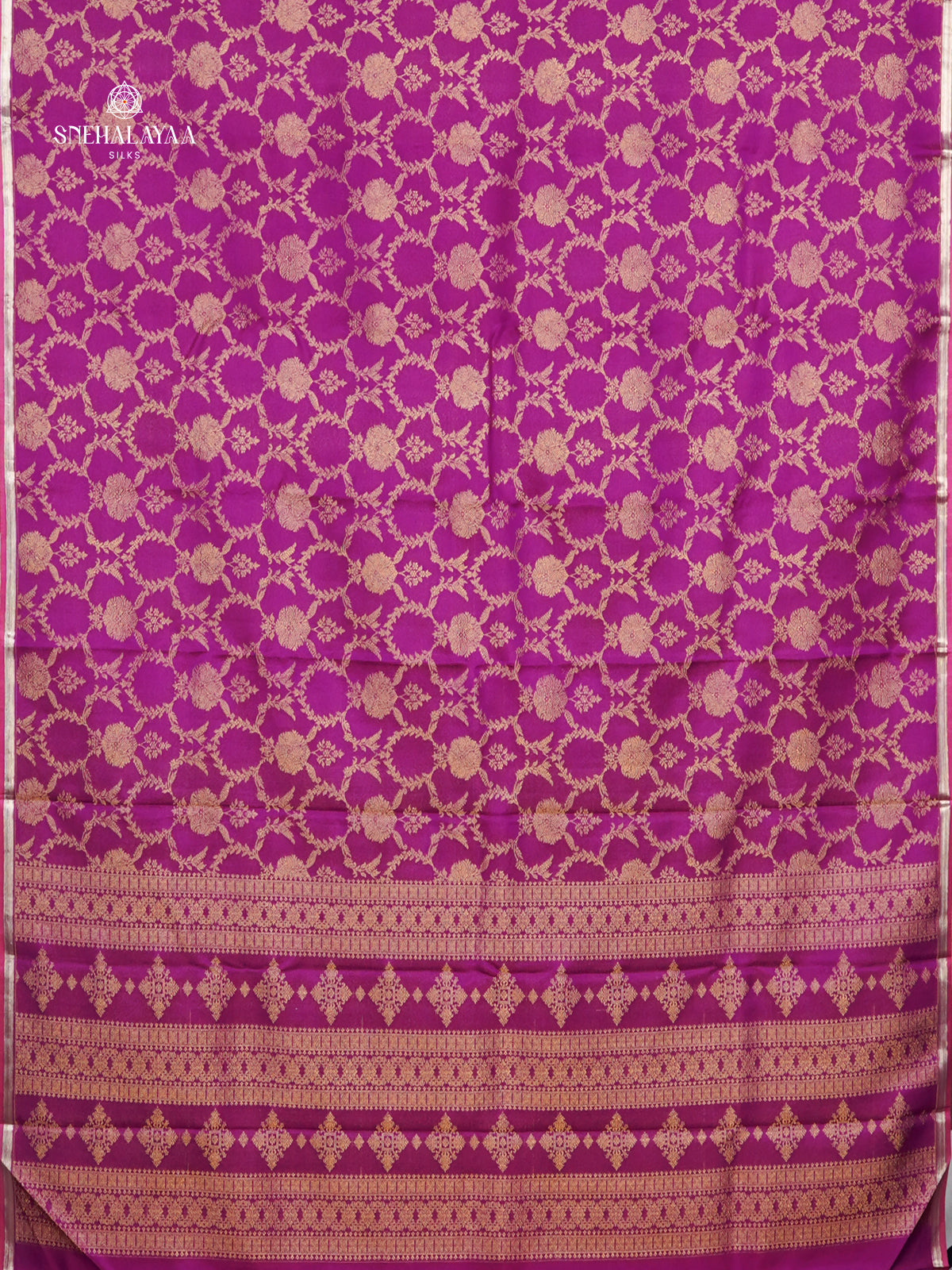 Purple Kanjivaram silk saree