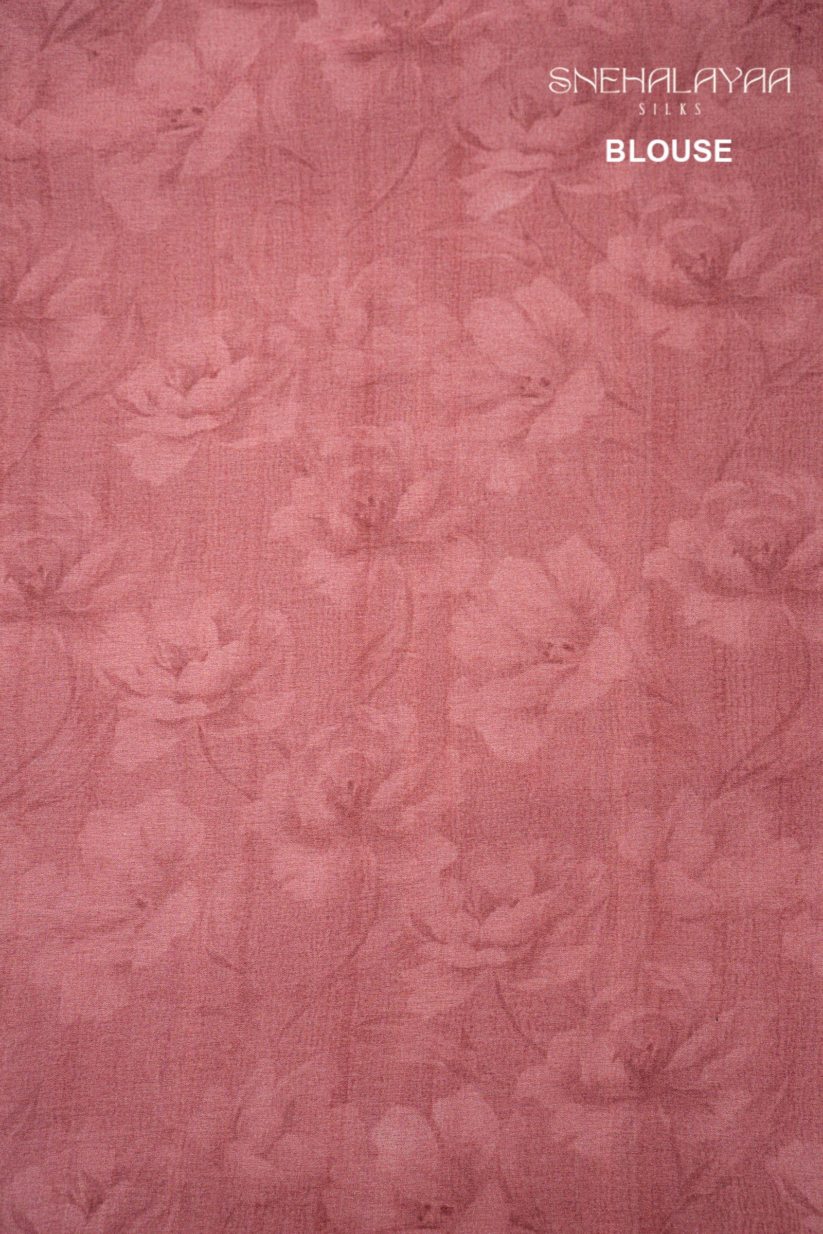 Peach Pink Semi Chiffon Saree