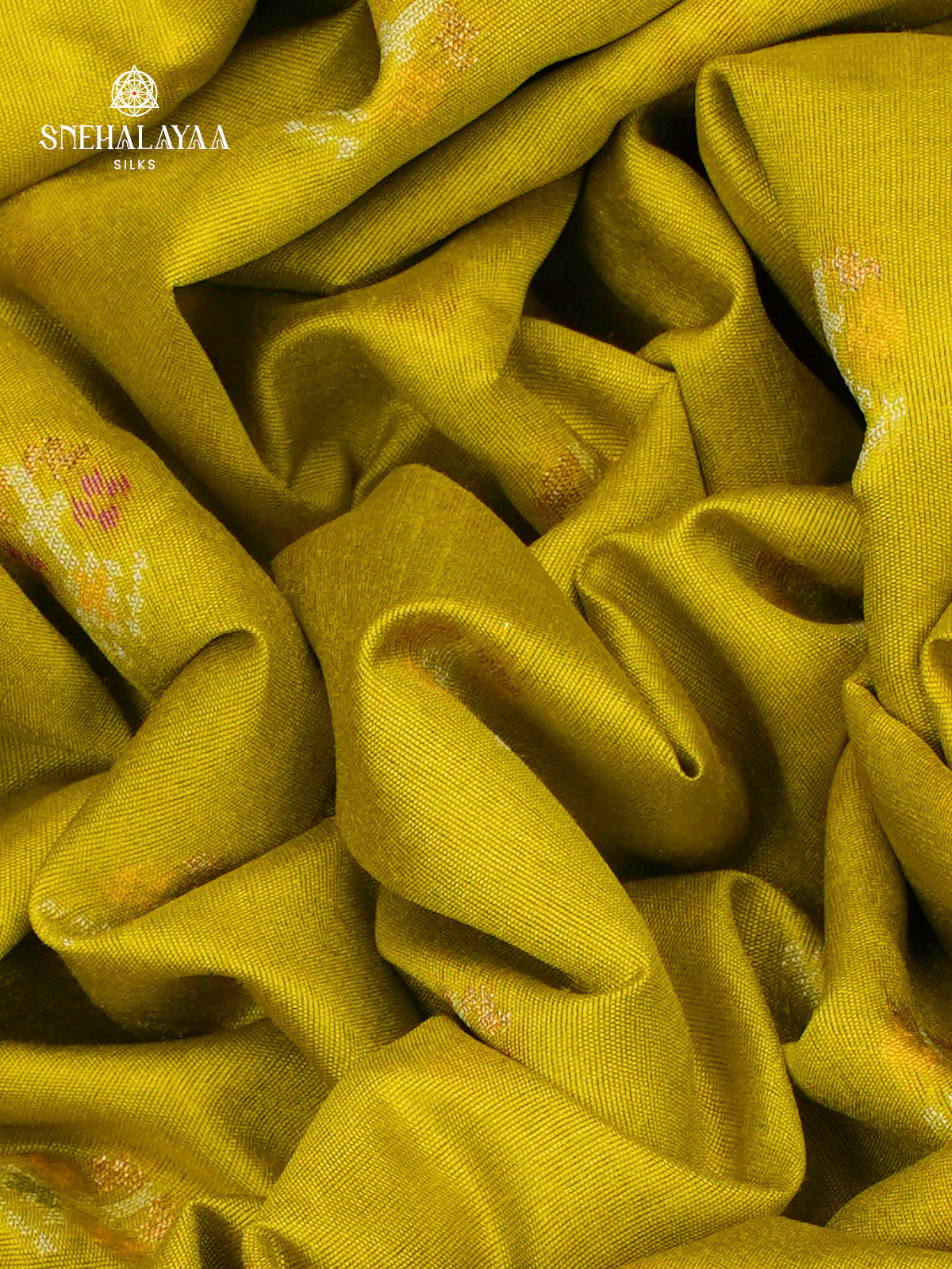 Lime Yellow Ikat Saree