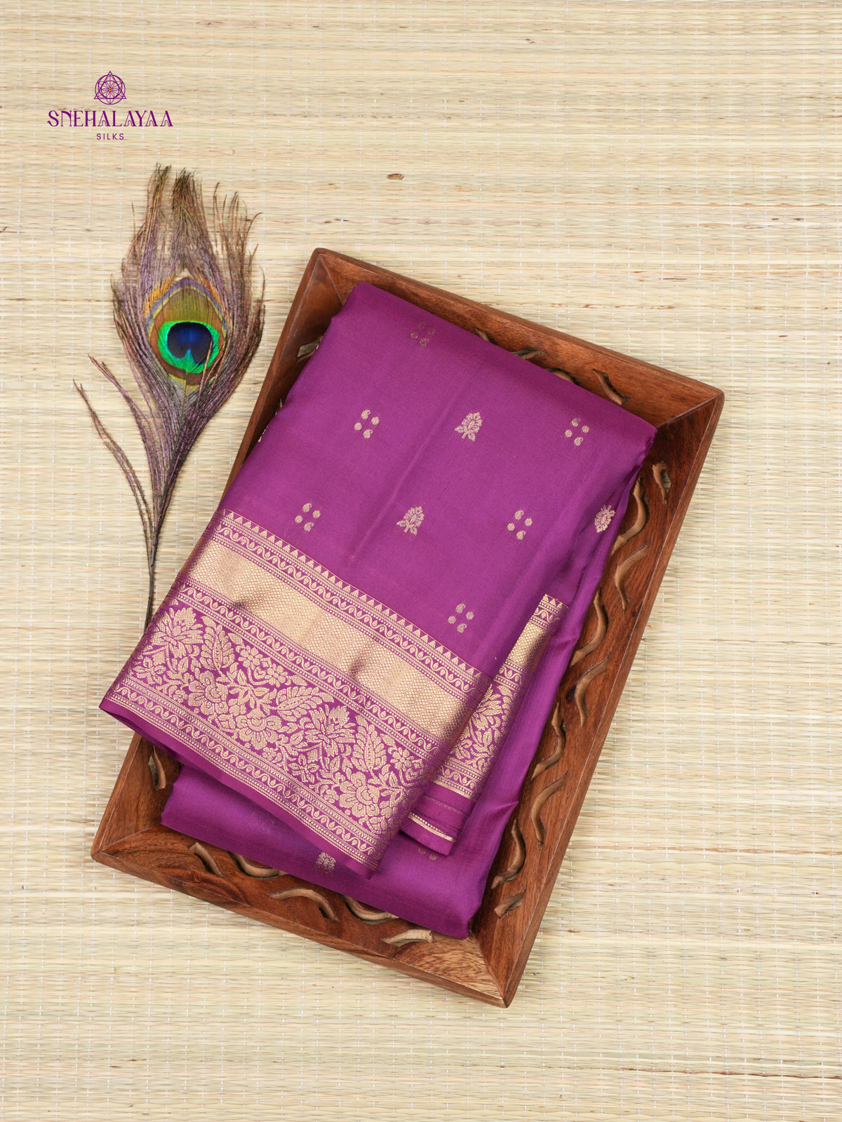 Magenta Purple Kanjivaram Silk Saree